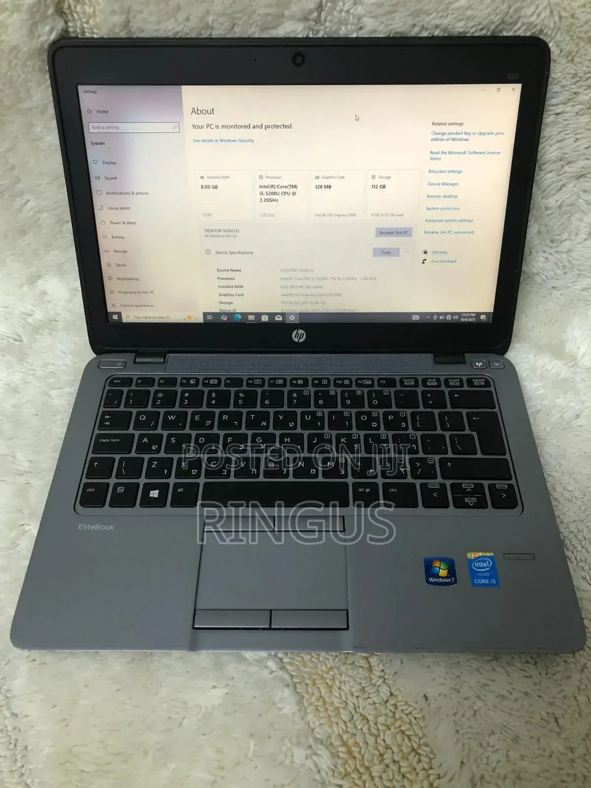 Laptop HP EliteBook 820 G2 4GB Intel Core i5 HDD 500GB