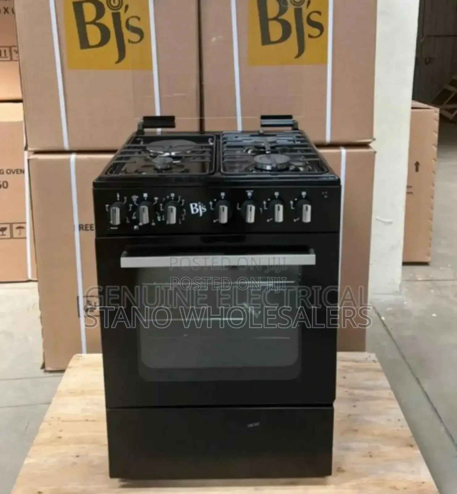 Grey BJS 60by60 Standing Cooker. Electric Oven. Electric Plates