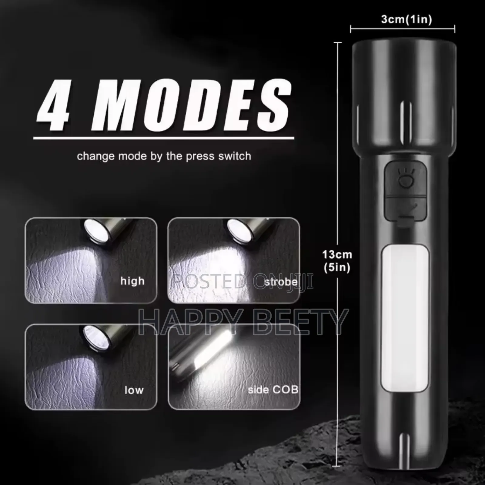 *Mini Edc Flashlights Usb Rechargeable Torch With 4 Modes Outdoor