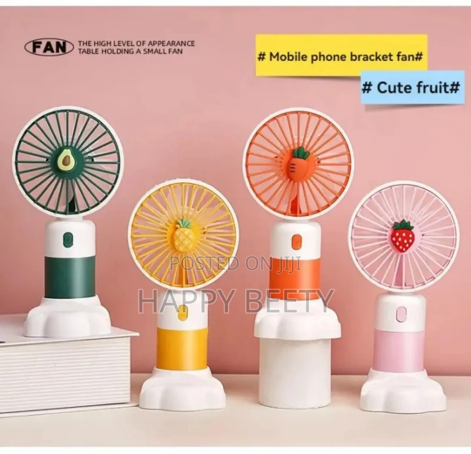 *Cute Fruit Mini Hand Fan With Phone Holder,S