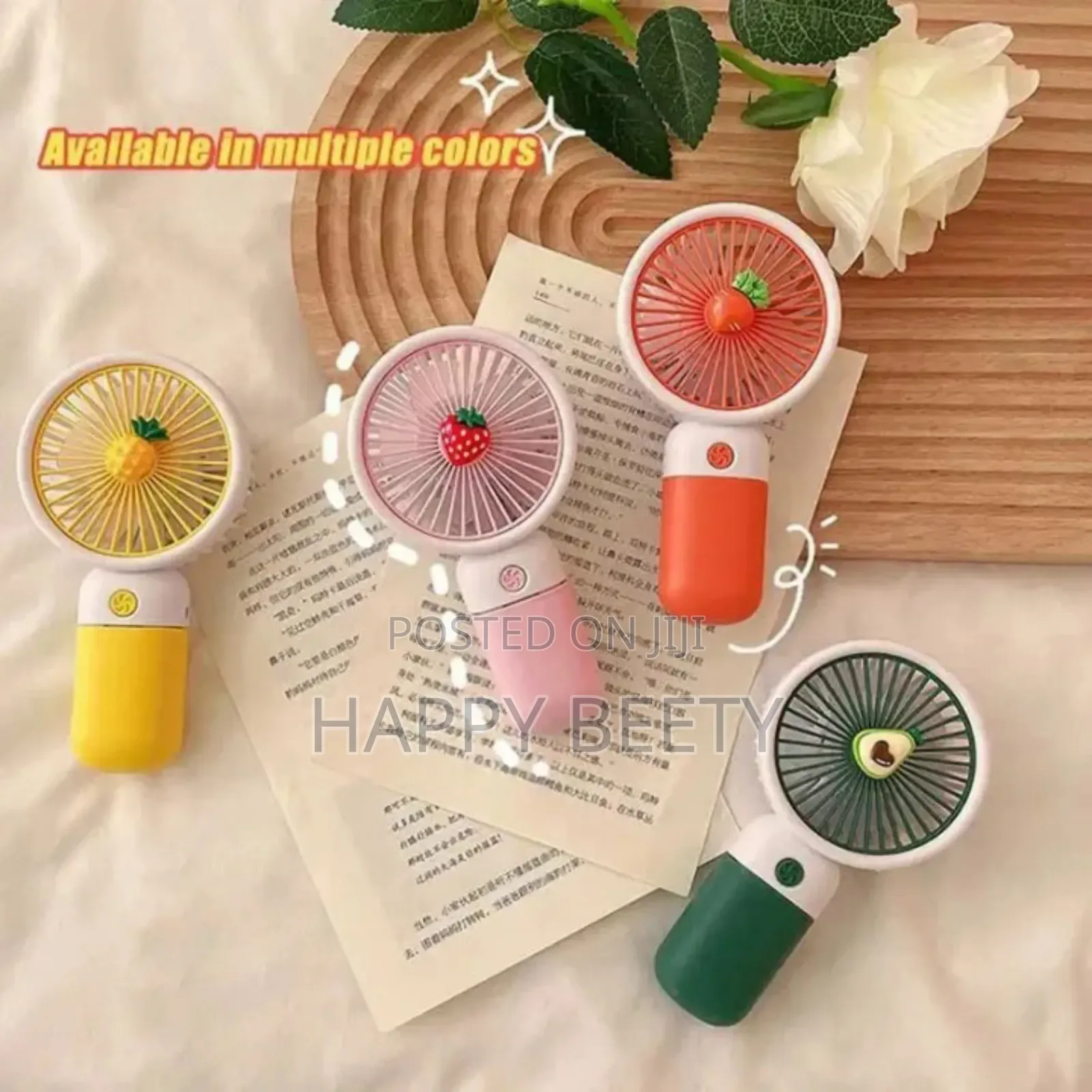 *Cute Fruit Mini Hand Fan With Phone Holder,S