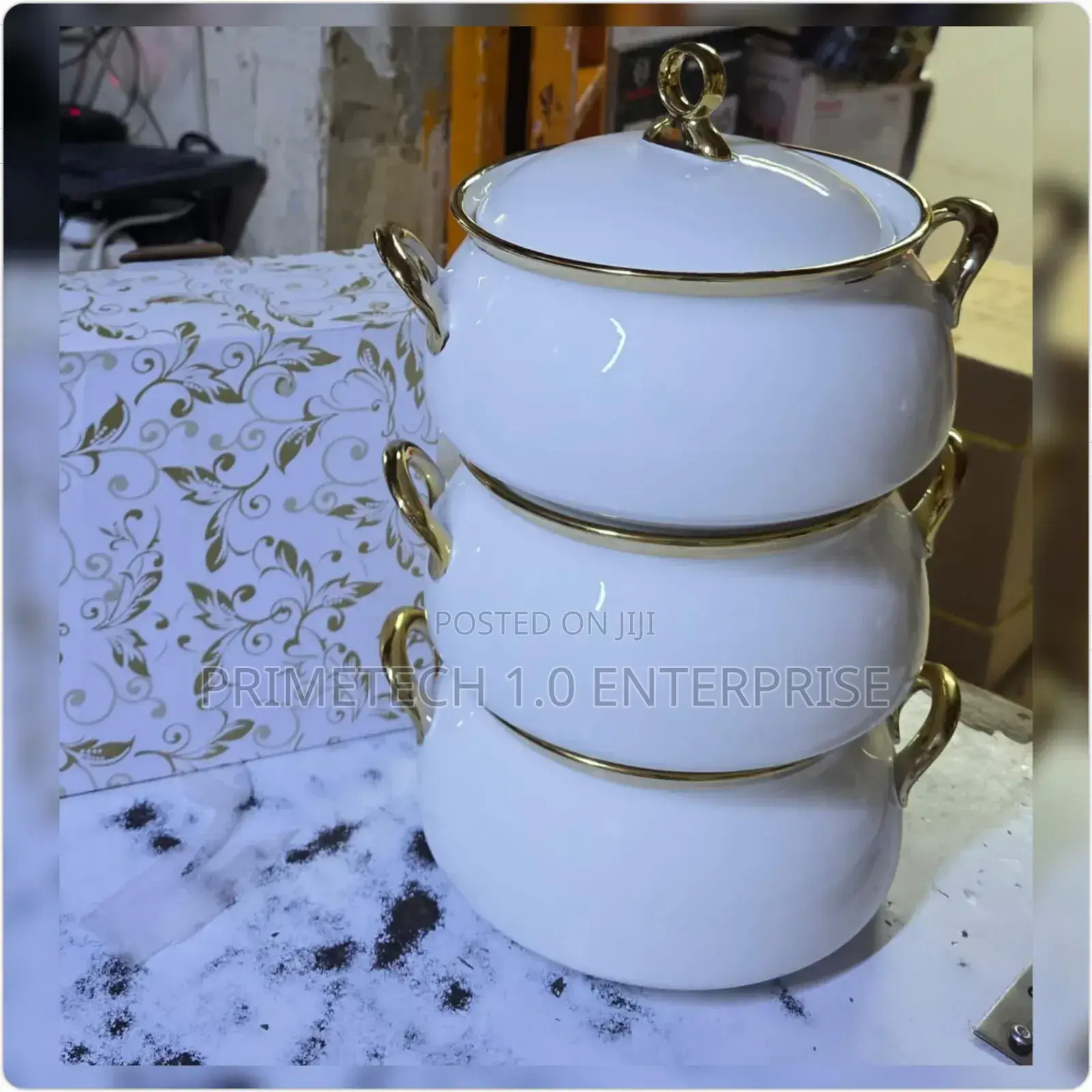 3 PCS Ceramic Pots 3.5litres