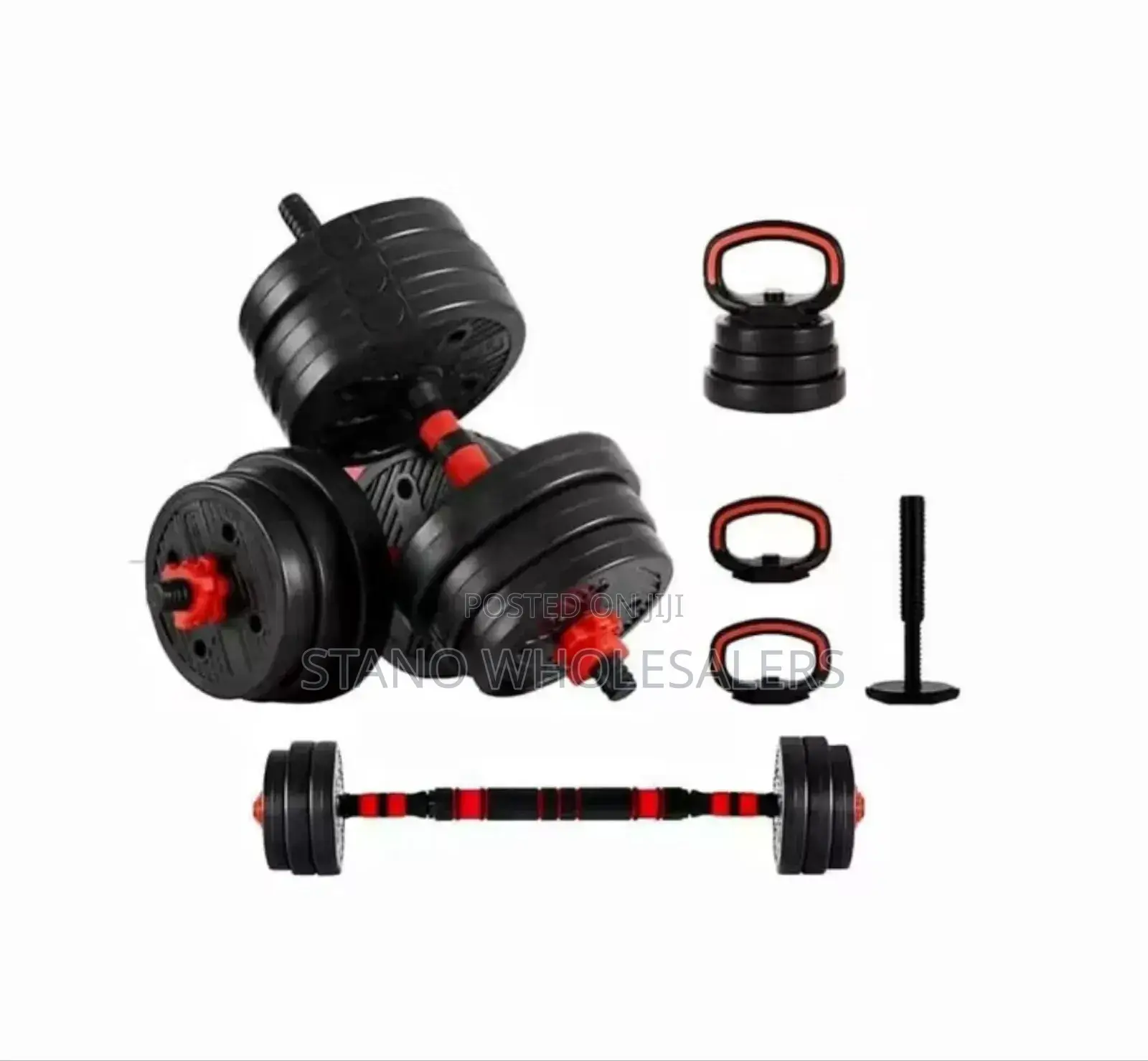 With Kettle Bells- 30kg 6in1 Dumbell