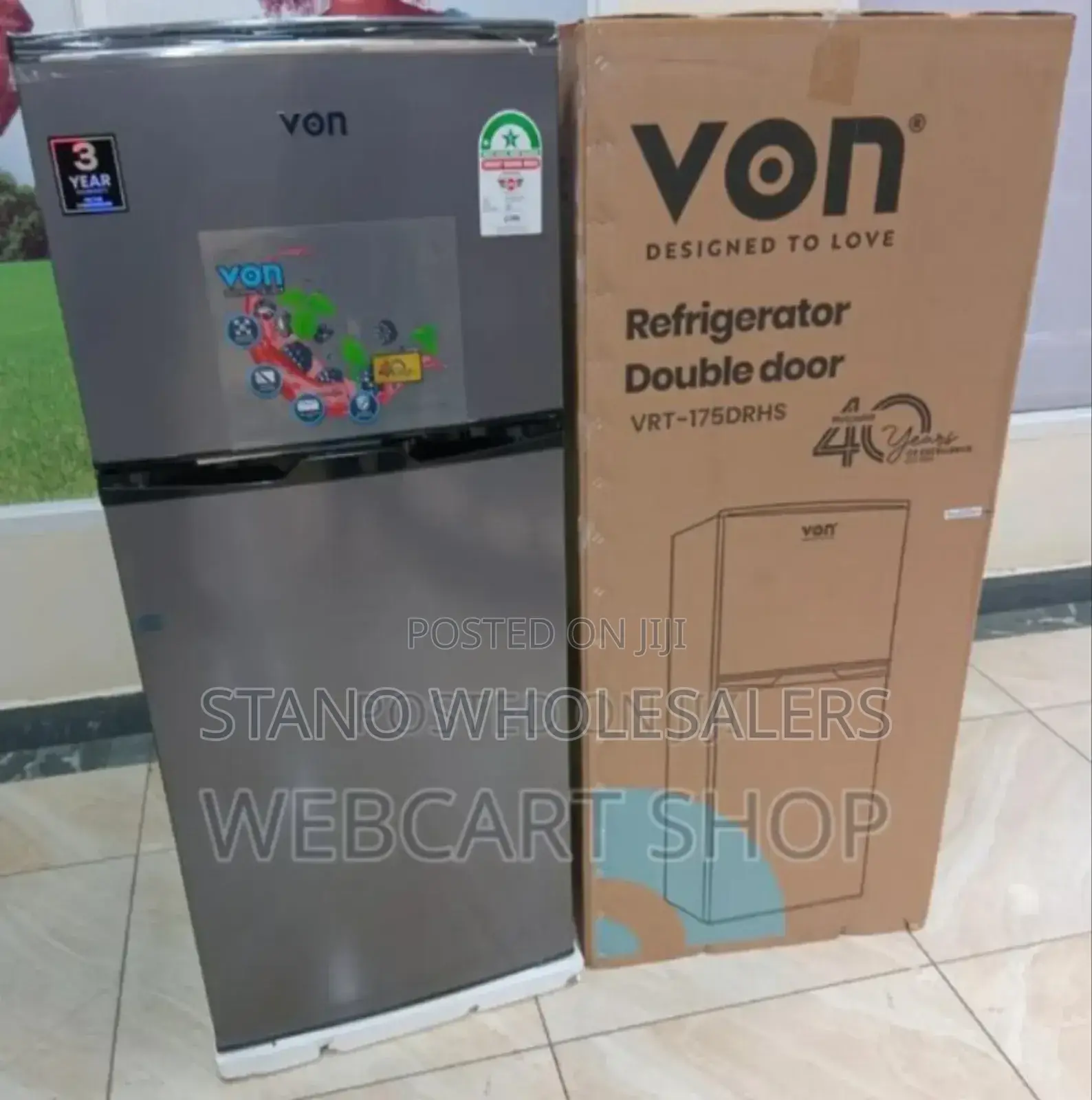 With Frost- Von 175litres Fridge