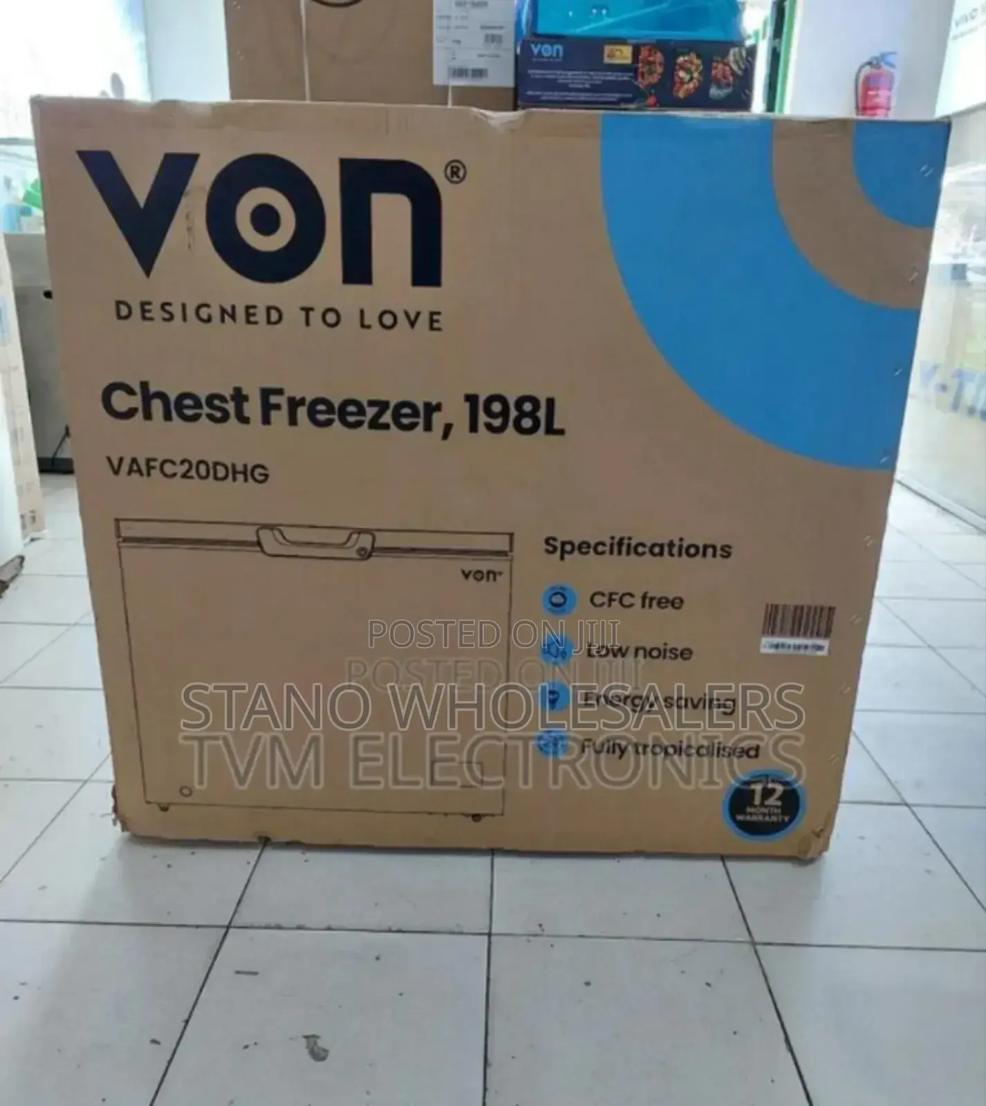 Big Commercial- Von 198l Freezer