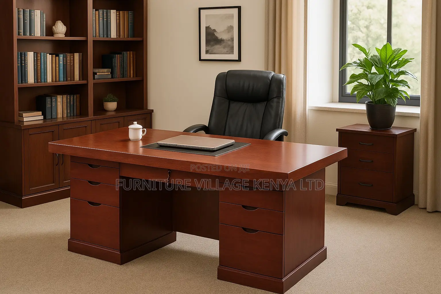 1.4 Meters Executive Office Desk With Lockable Drawers