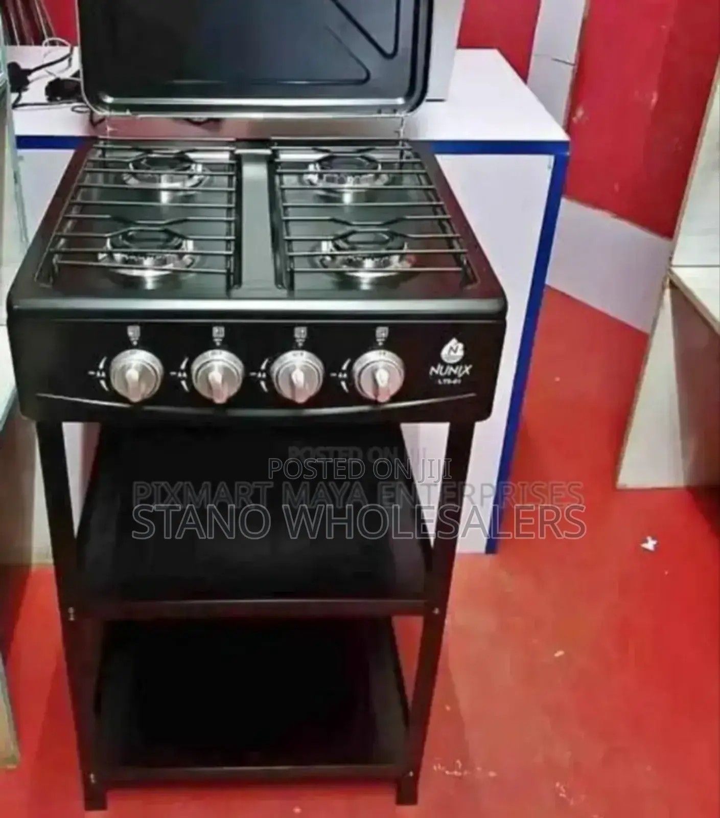 Standing Cooker- Nunix Full Gas With Shelves