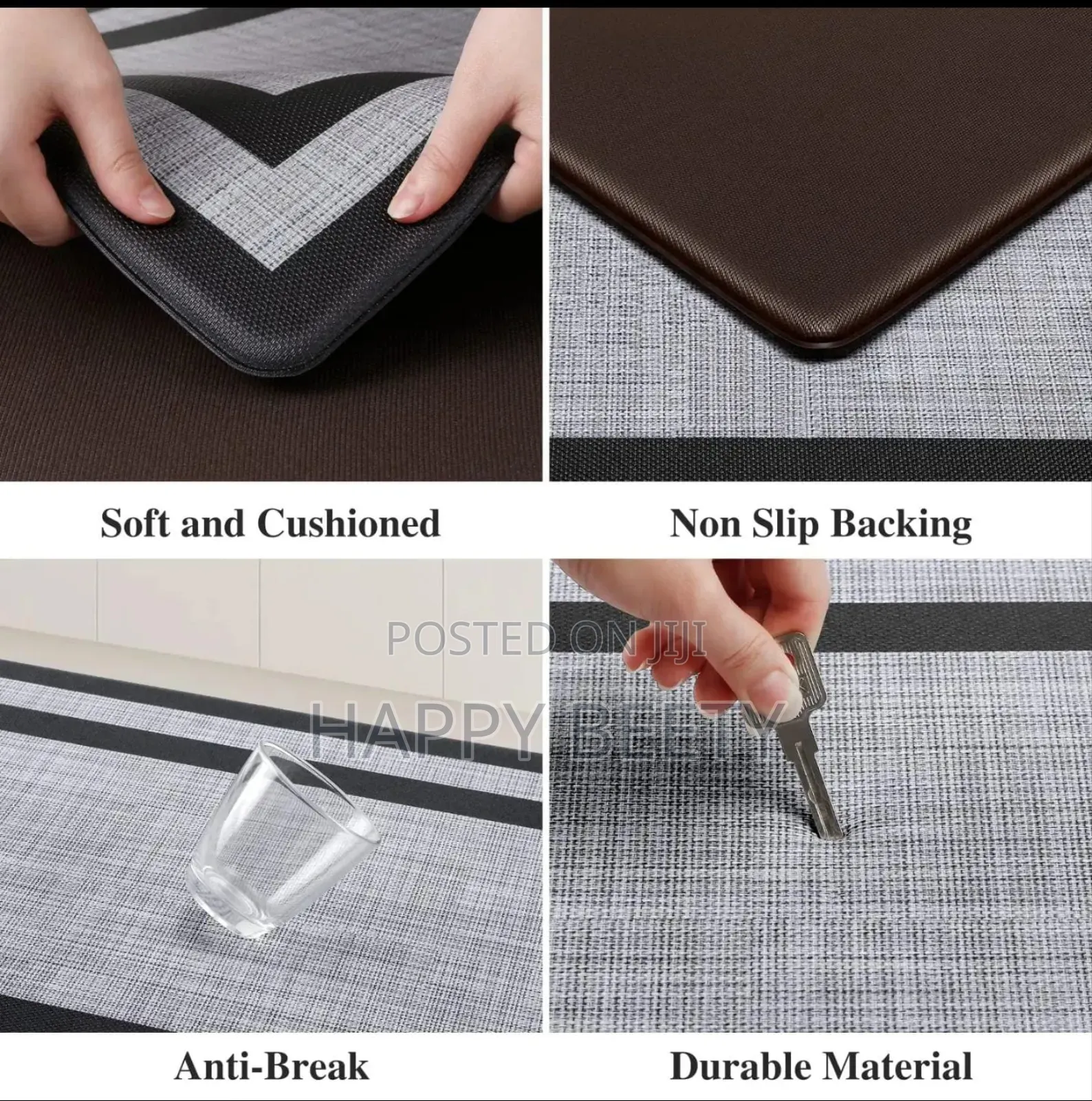 Big Size Anti-Fatigue Kitchen Mats With Soft Cushioning