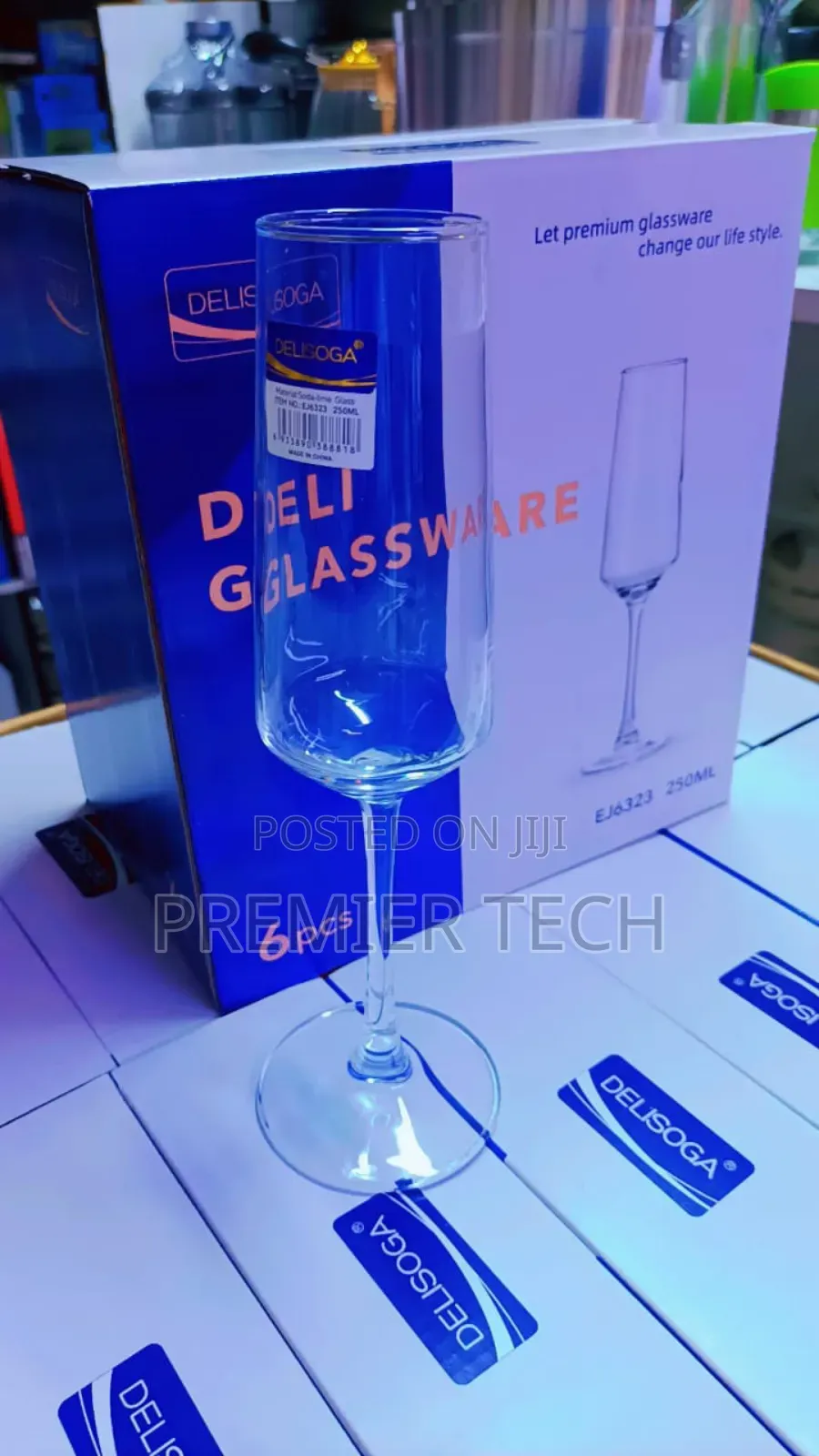 Redberry Premium Range of Crystal Clear Glass Wine/Champagne Glasses
