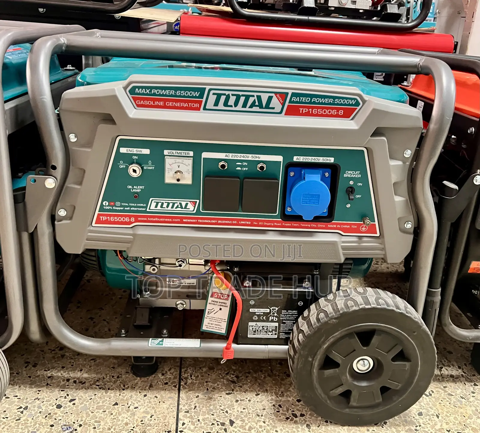Total Gasoline Generator 6.5kw/8kva Single Phase