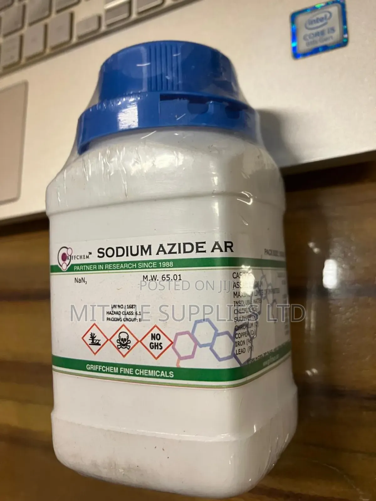 Sodium Azide Ar 100g For Laboratory Use