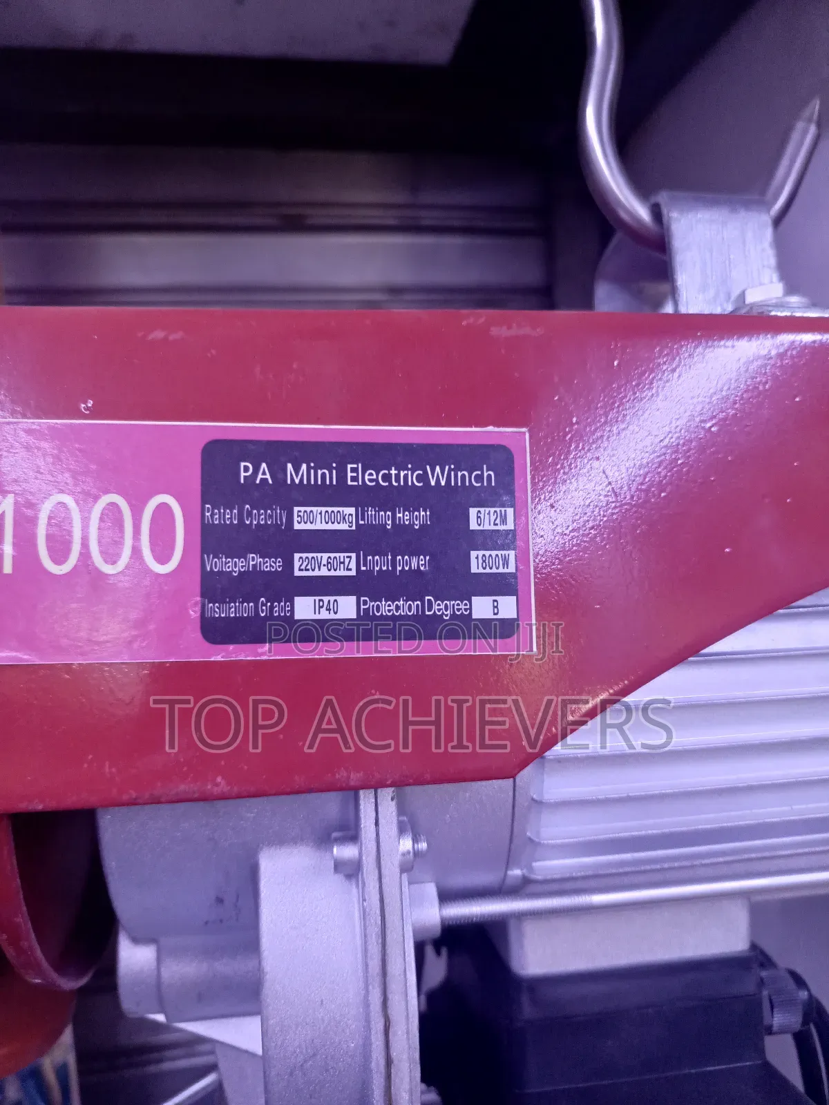 1ton Electric Chain Hoist 12mtrs