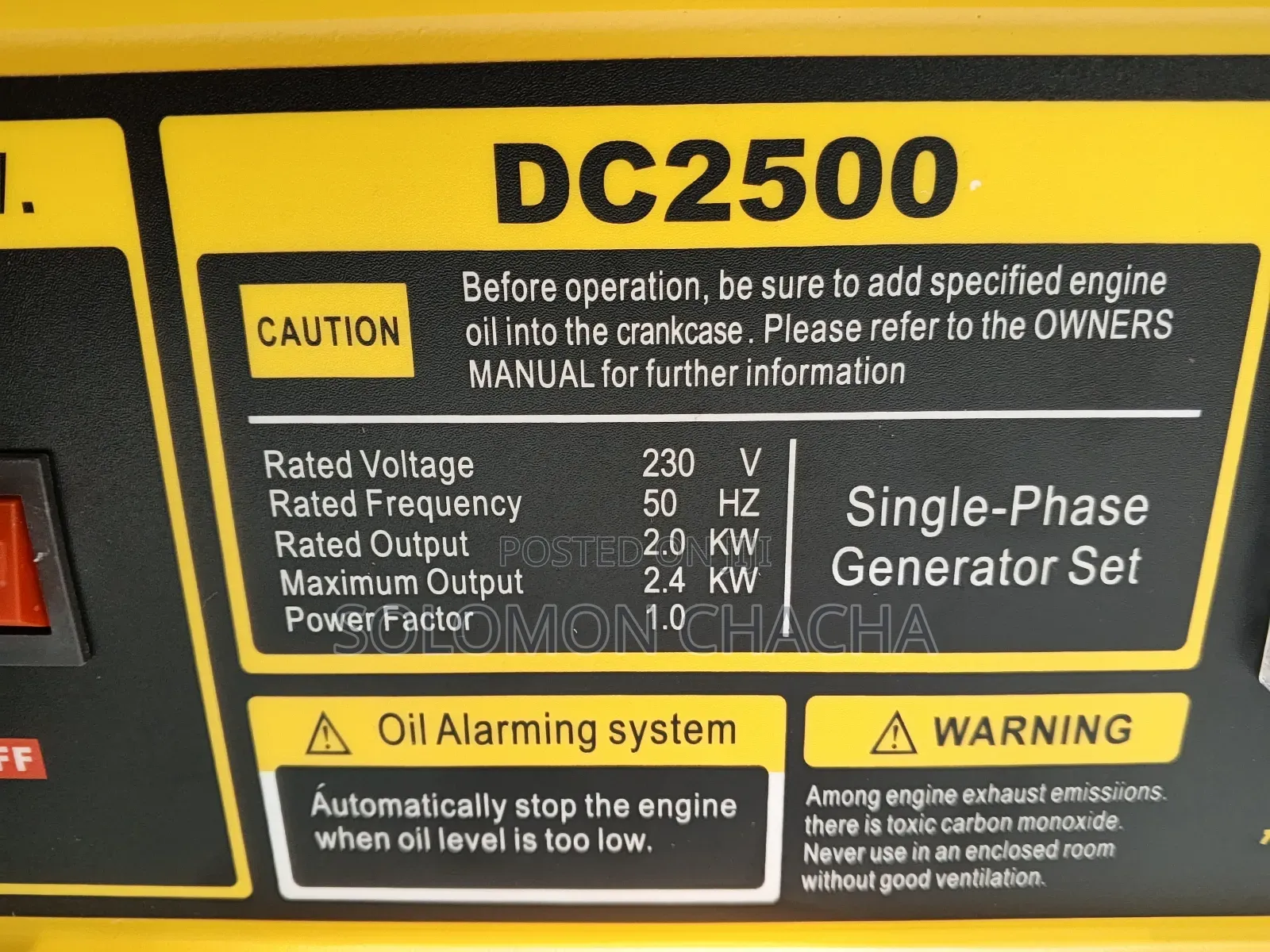 Japan Daichi 2.4kva Gasoline Generator Low Noise