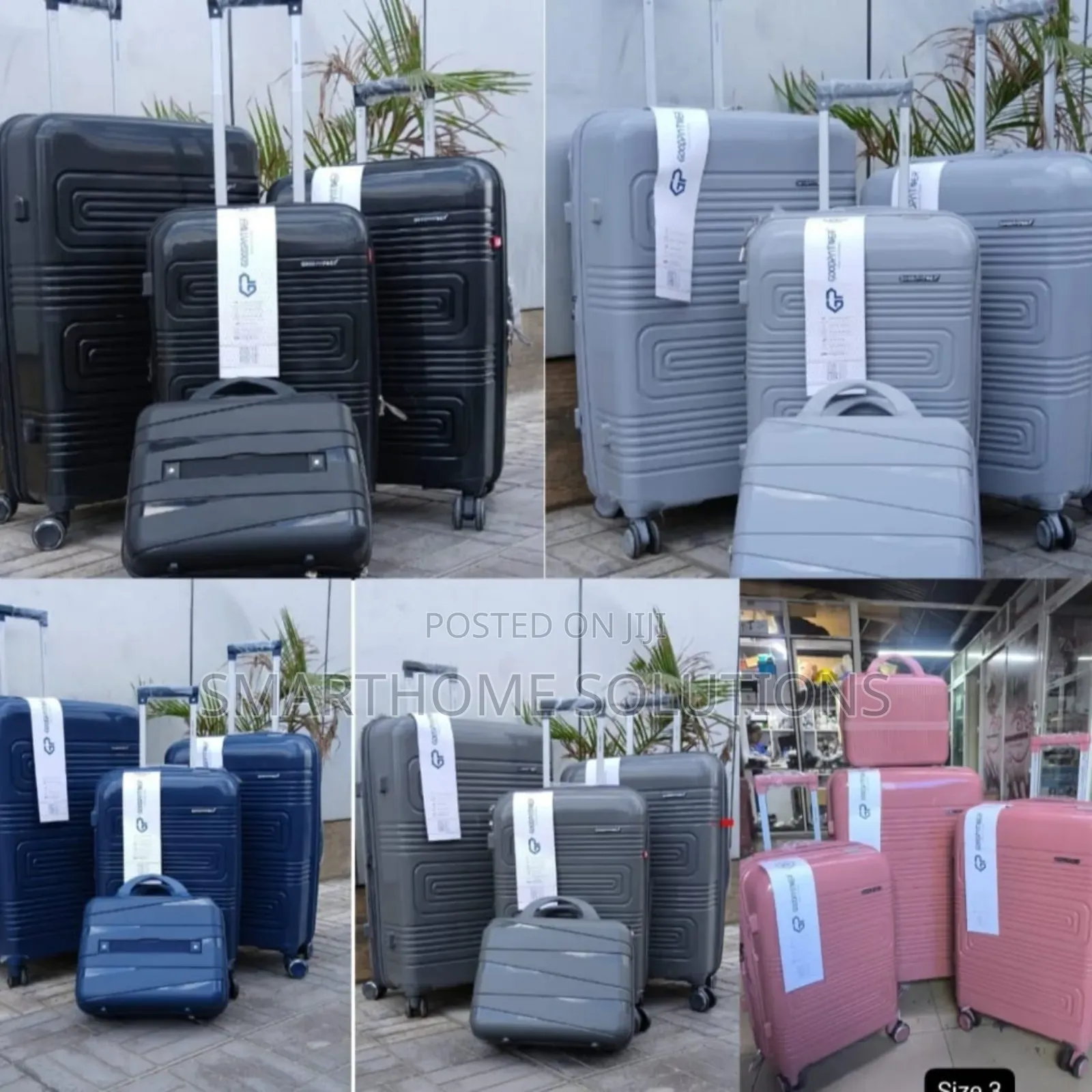 Fashion 4 In 1 Rubber Suitcase Briefcase Travel Bag