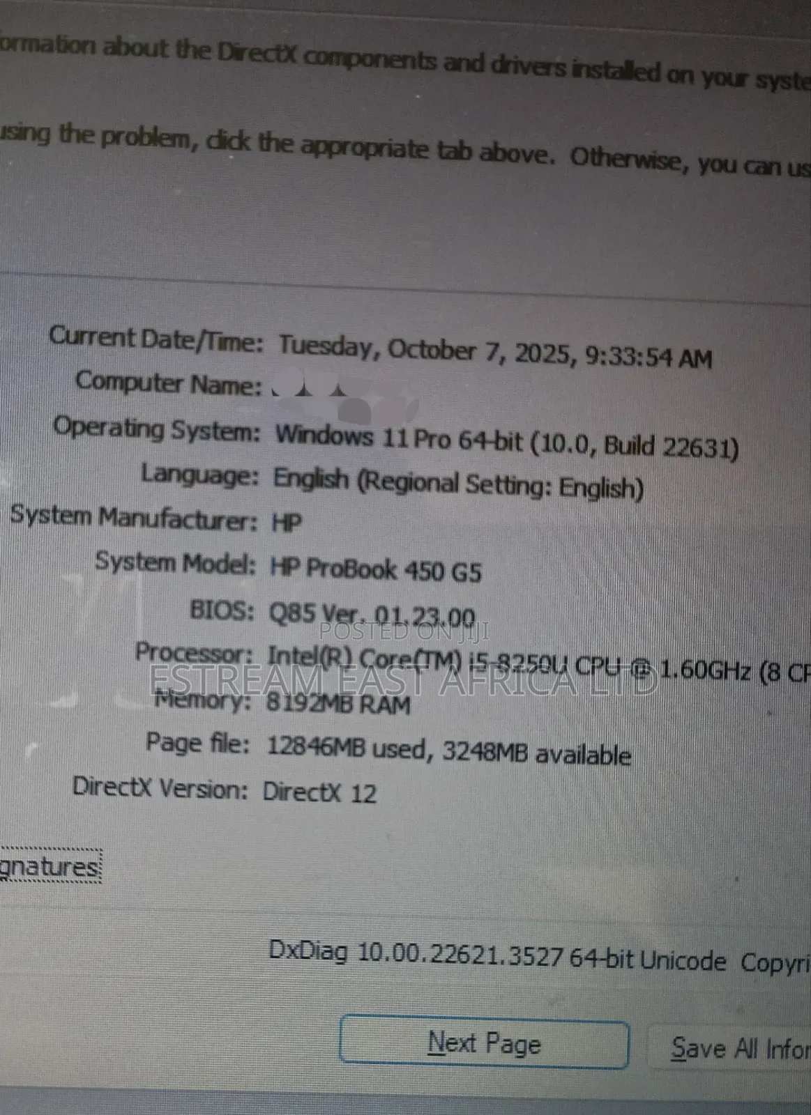 Laptop HP ProBook 450 G5 8GB Intel Core i5 SSD 512GB