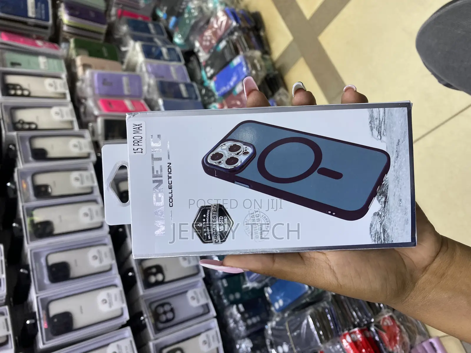 Jetech Magnetic Crystal Clear Case for iPhone 15 Pro Max 6.7