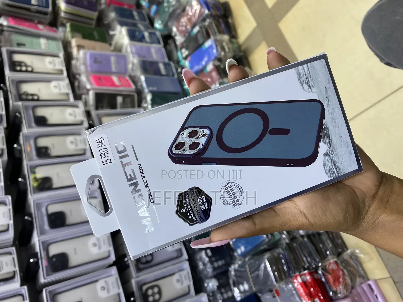 Jetech Magnetic Crystal Clear Case for iPhone 15 Pro Max 6.7