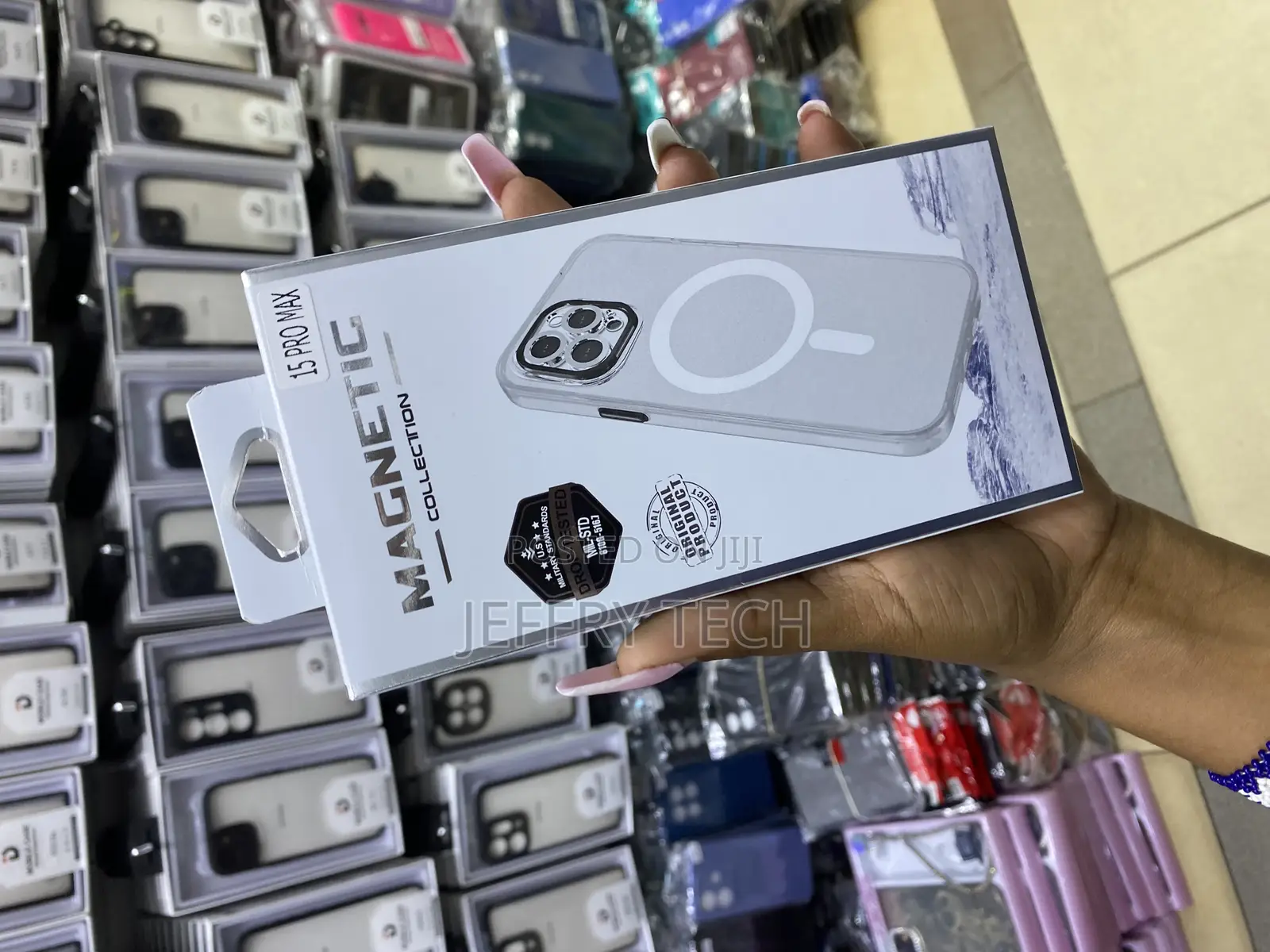 Jetech Magnetic Crystal Clear Case for iPhone 15 Pro Max 6.7