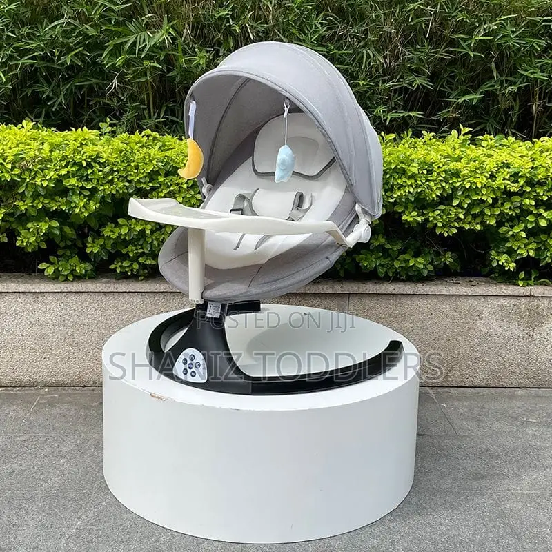 Electric Baby Swing With Remote Control Net Gentle Side Sway +