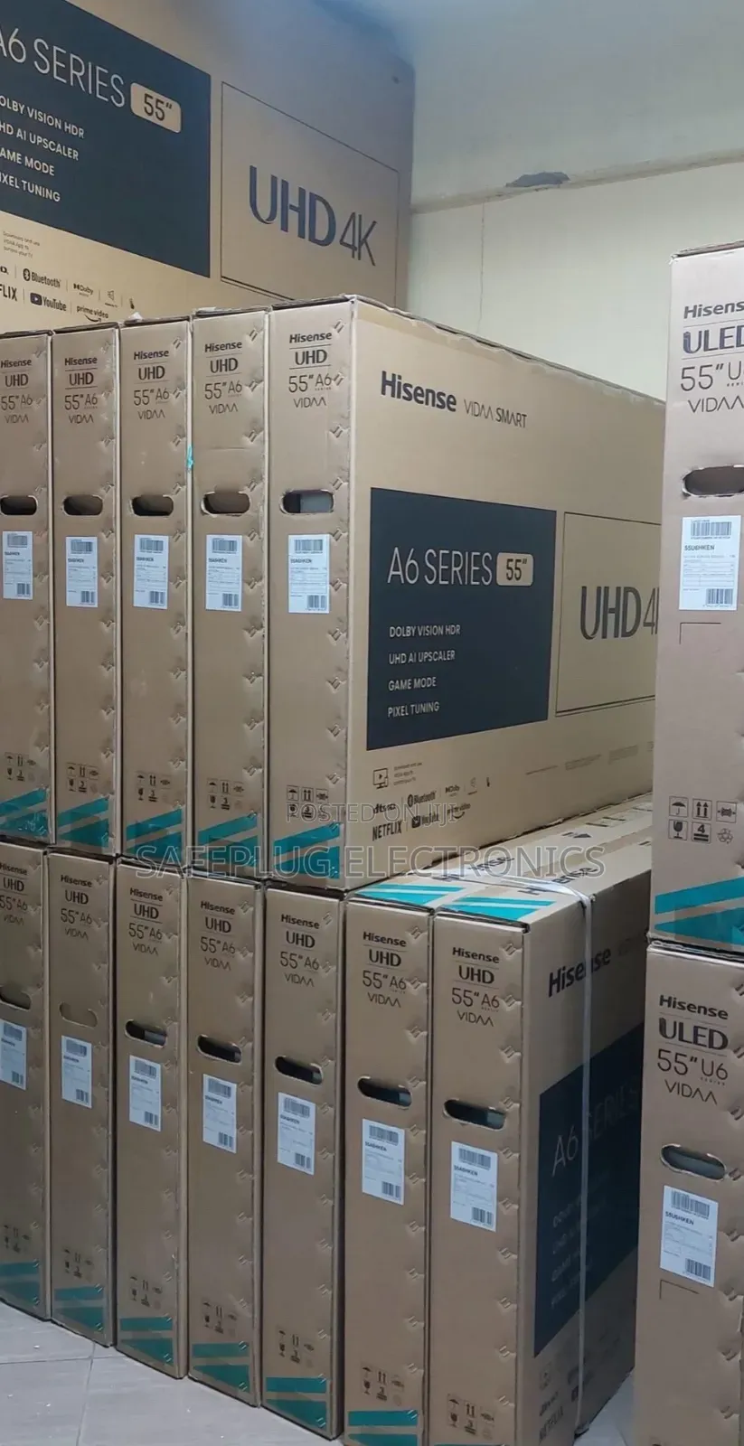Dolby Vision - 55" Uhd Hisense Vidaa Os Smart Frameless Tv - A6 Series