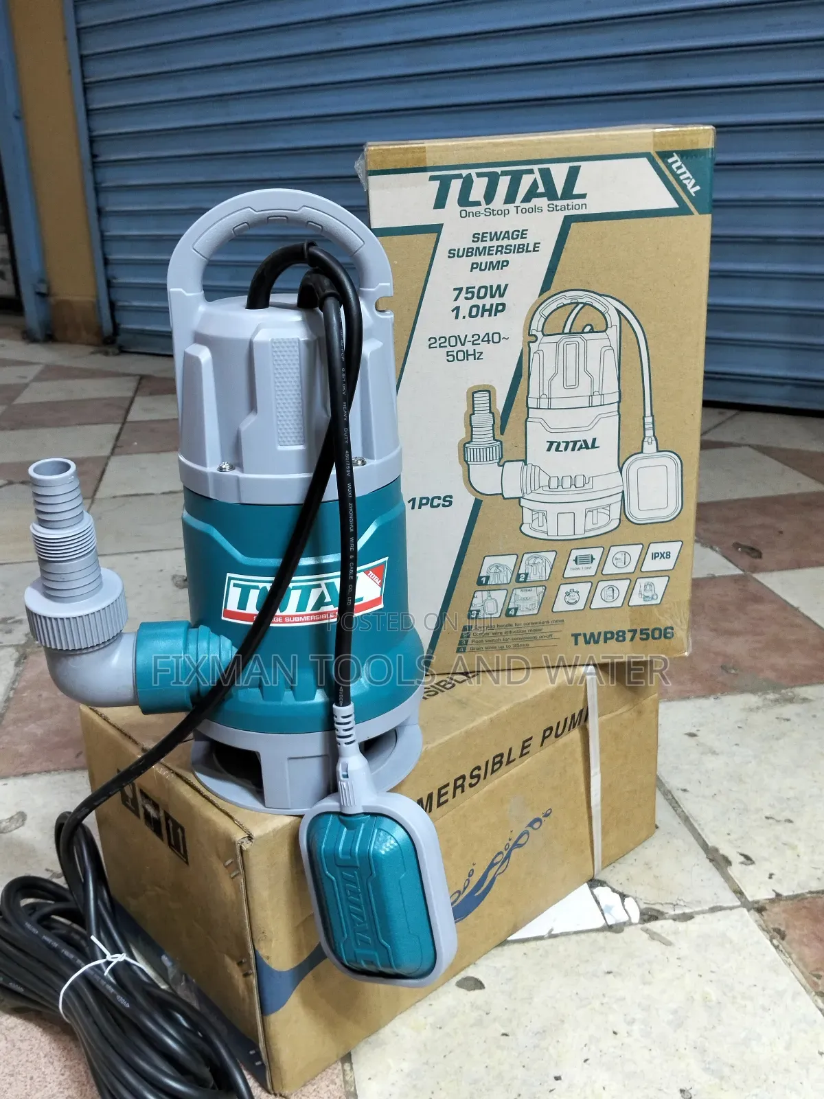 High Pressure Total Sewage Submersible Water Pump 1 Hp 217l/Min