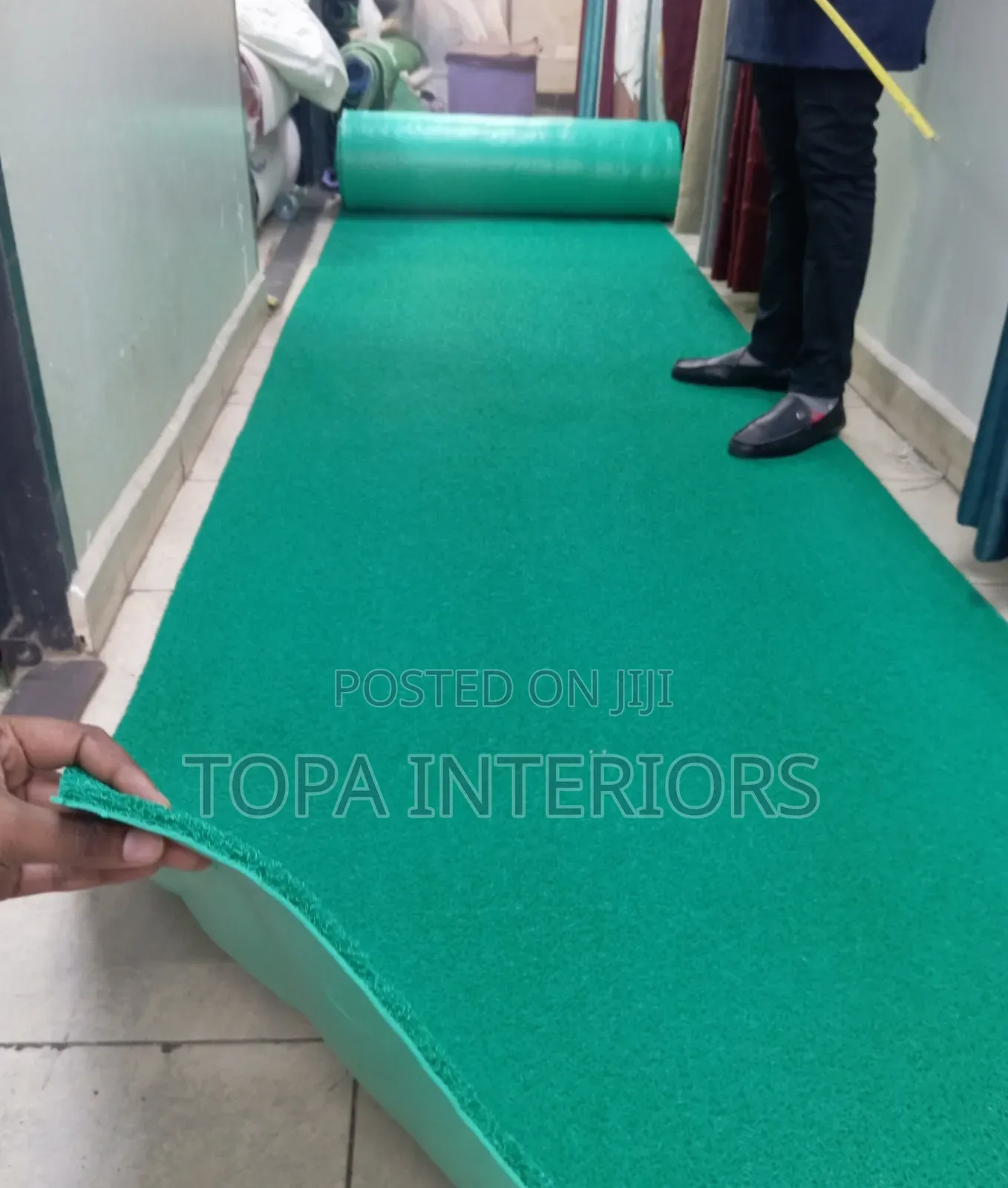 Turquoise Green PVC Spaghetti Antislip Rubber Coil Mats Runners