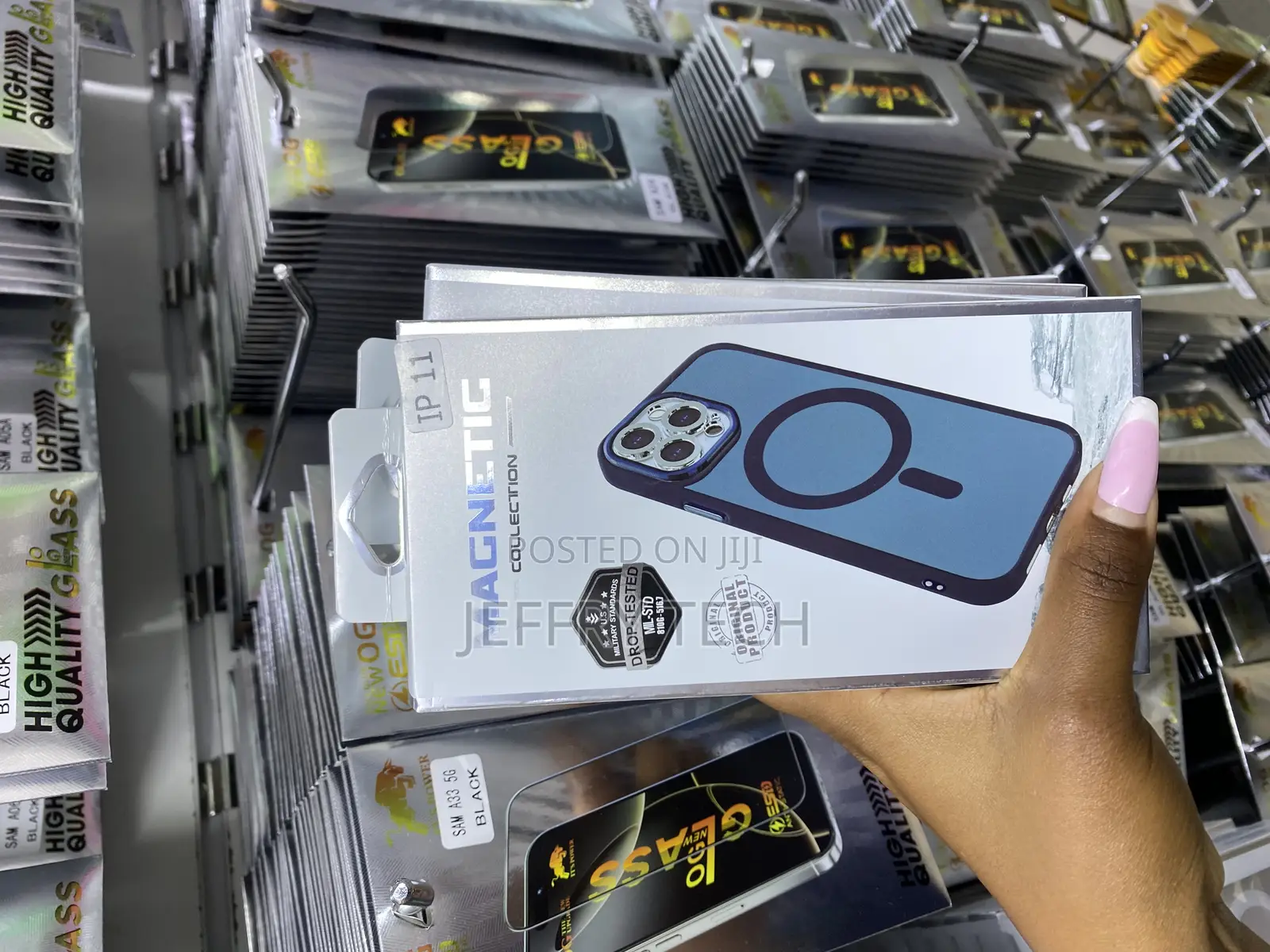 Grozhjal iPhone Case Magnetic Compatible,Black Translucent Cover