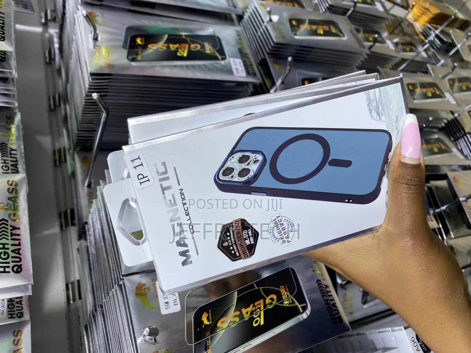 Grozhjal iPhone Case Magnetic Compatible,Black Translucent Cover
