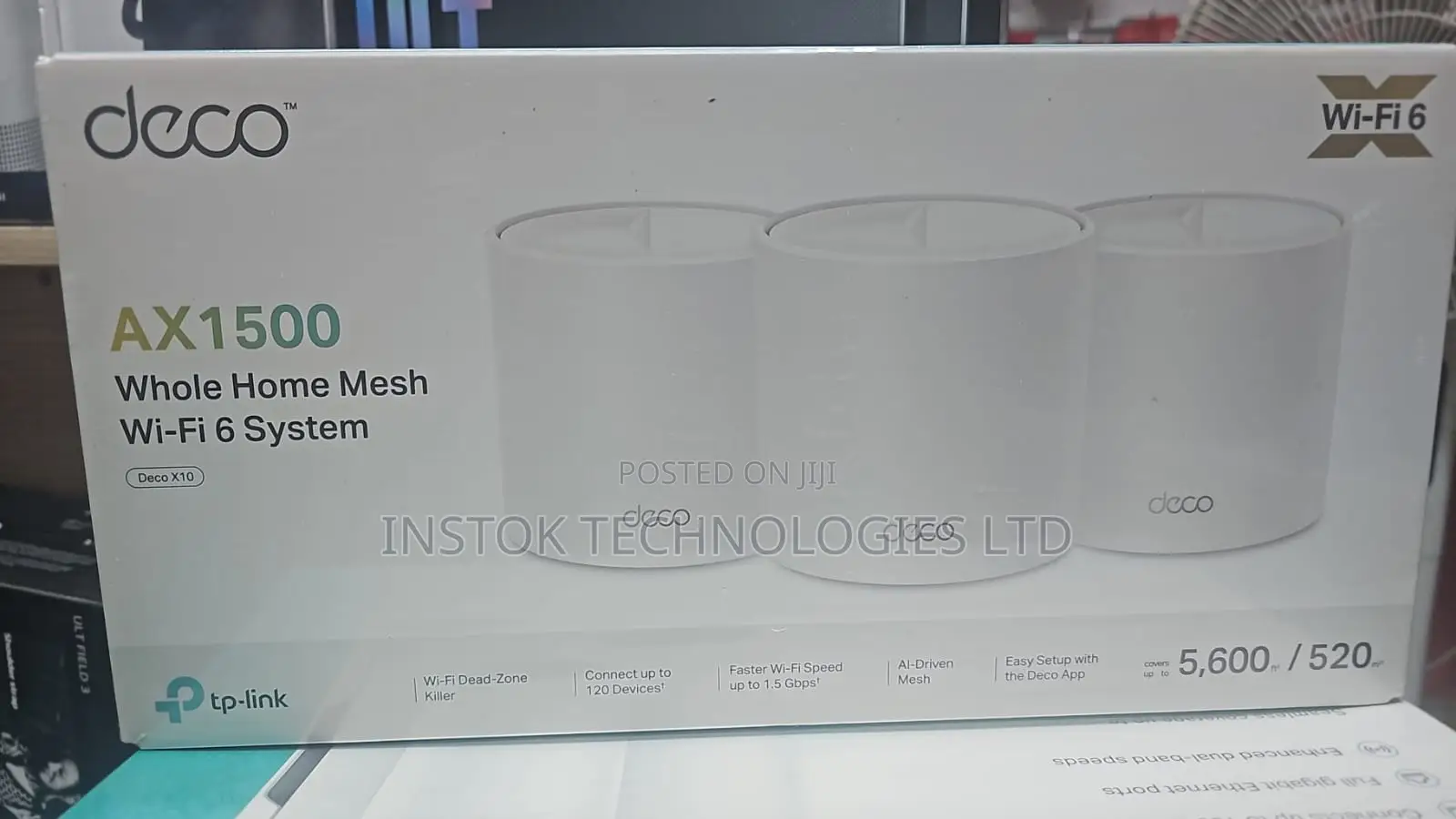 Tp-Link Deco X10 Ax1500 Whole Home Mesh Wi-Fi 6 System 3-Pack