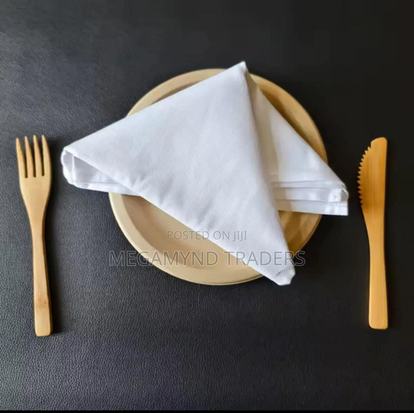 6pc White Cloth Napkins