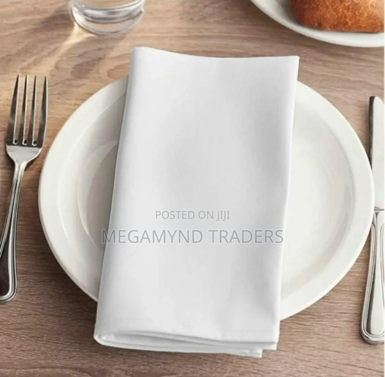 6pc White Cloth Napkins