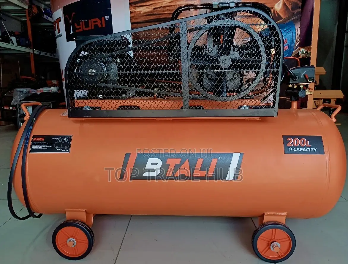 Btali Electric Air Compressor 200l Belt Driven 4hp, 3 Piston 360l/Min