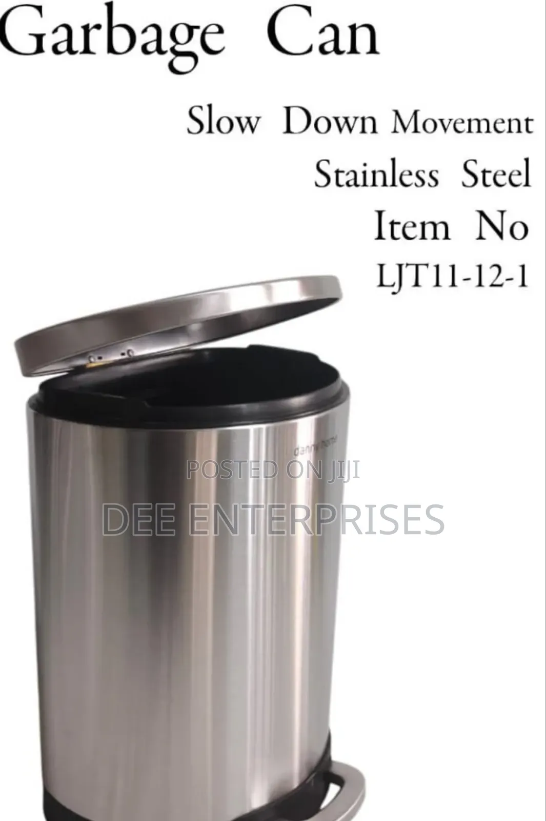 12l Stainless Steel Dust Bin