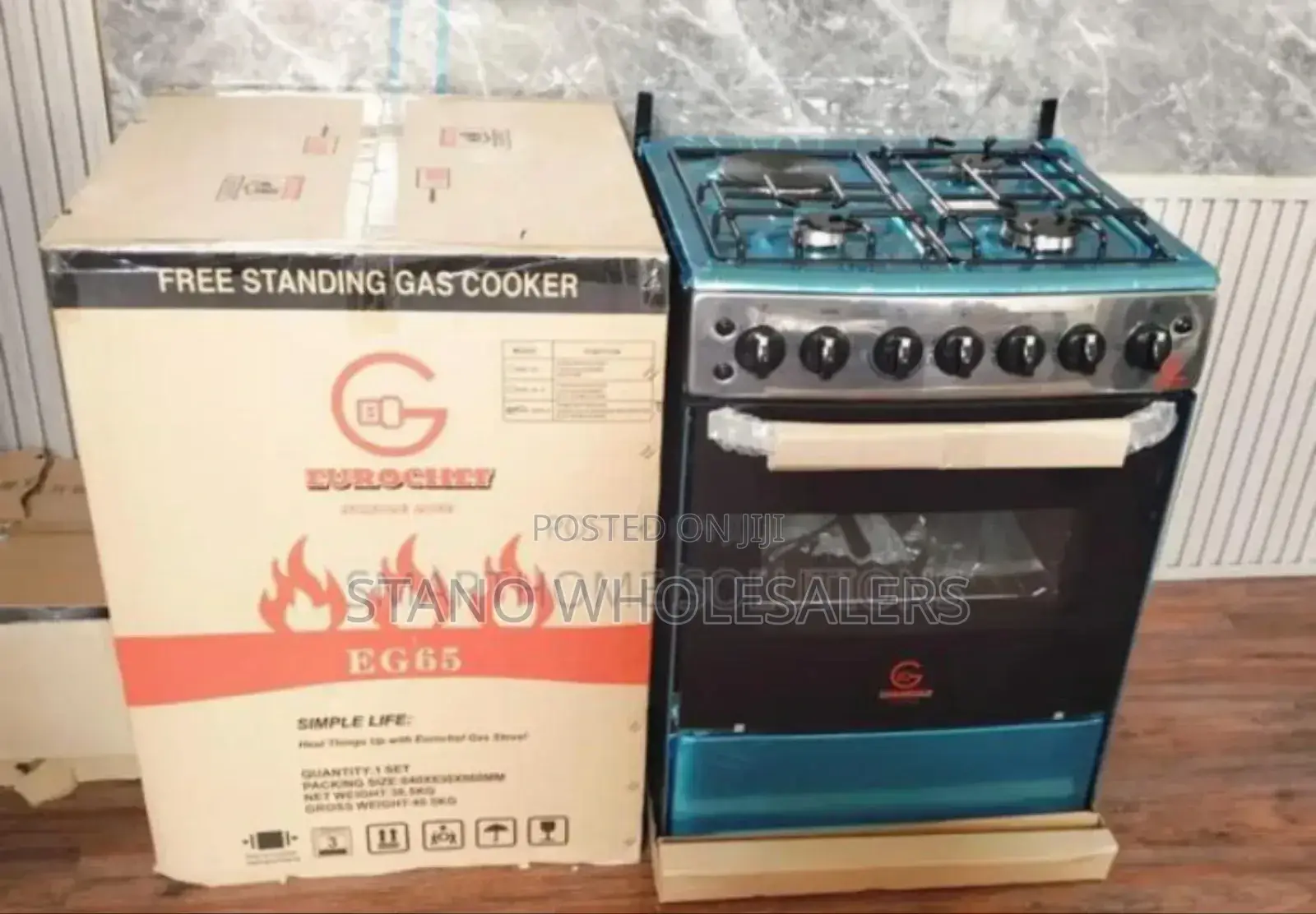 With 1year Warranty - Eurochef 60*65 Standing Cooker