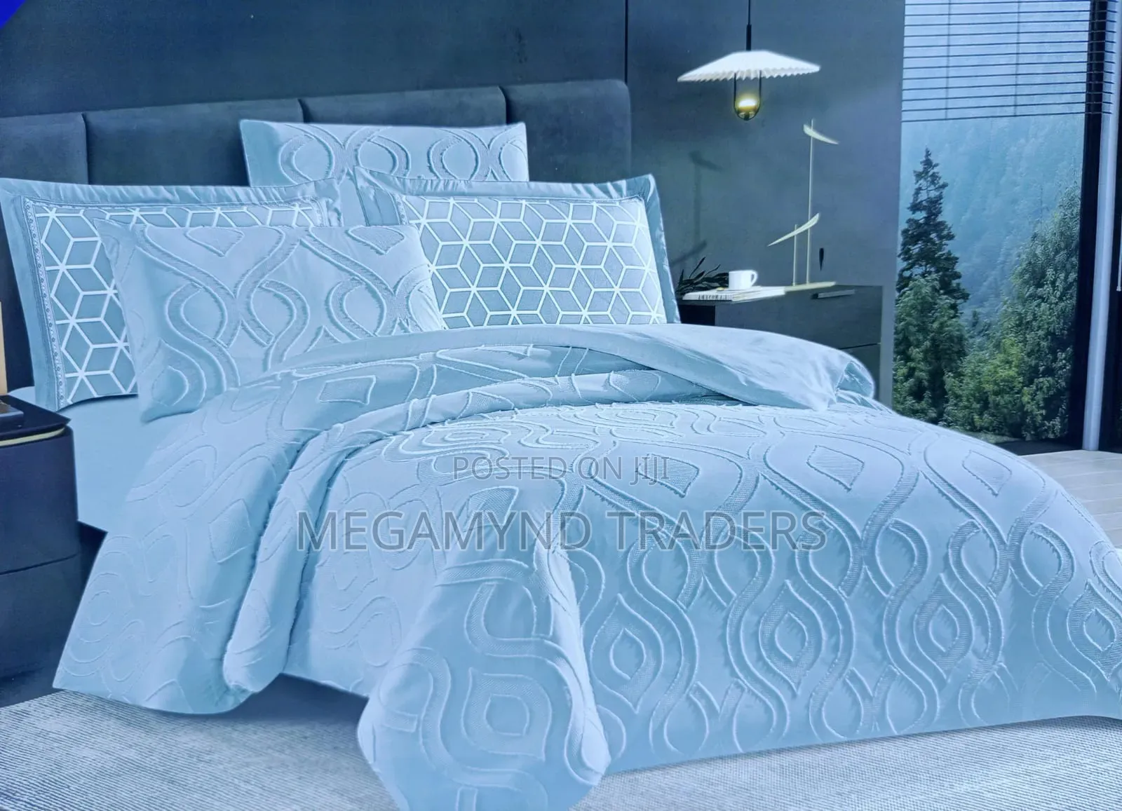 6pc Tufted Duvet Cover 6*6/Luxury Bedding Set