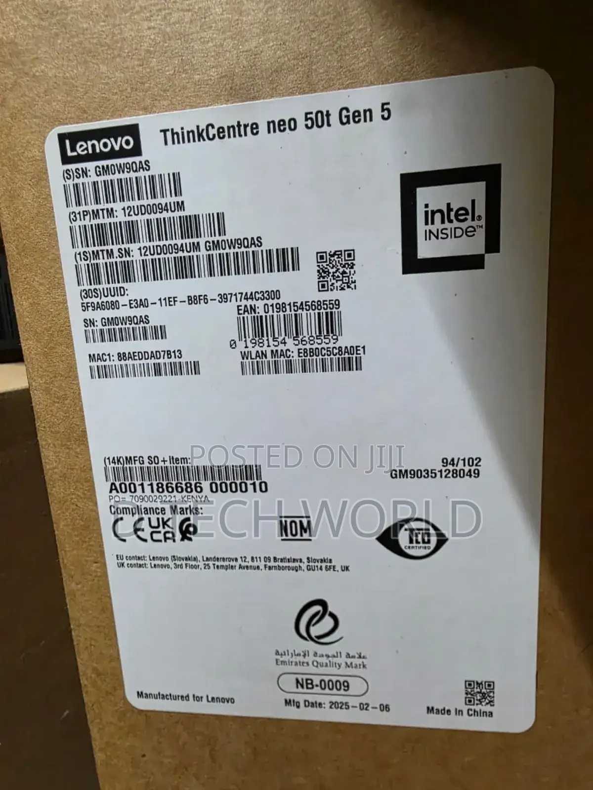 New Lenovo ThinkCentre Neo 50T 8GB Intel Core I5 SSD 512GB