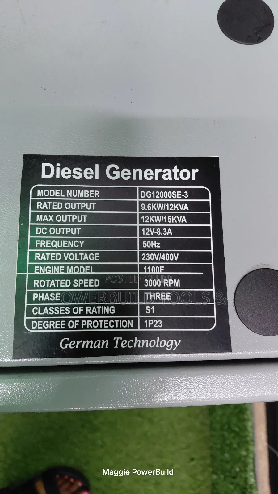 Tavas Dg12000se-3/15kva Silent Diesel Generator