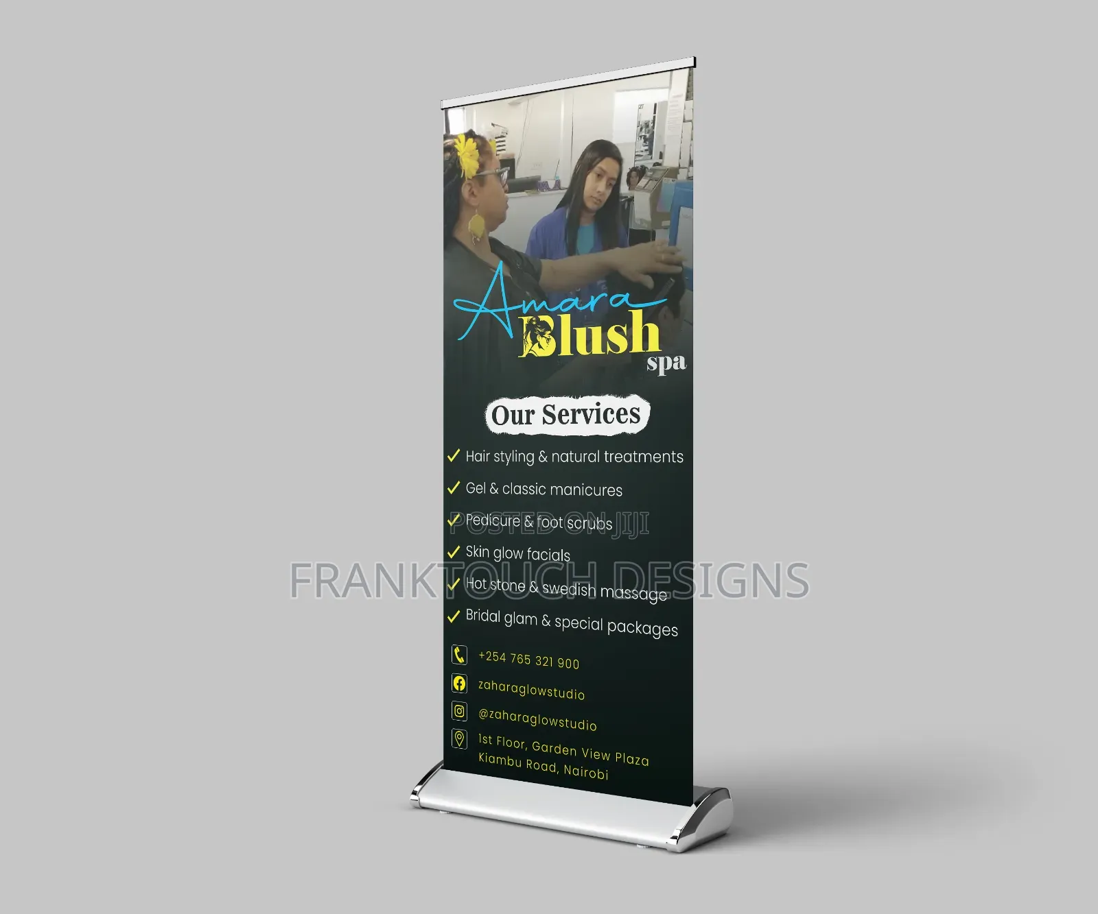 Narrow Roll Up Banner With Stand