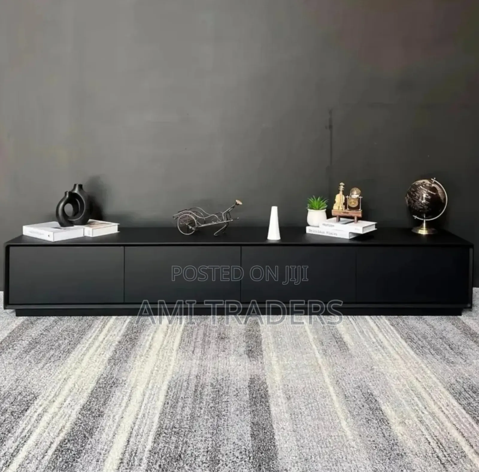 Black 6.5ft Tv Cabinet