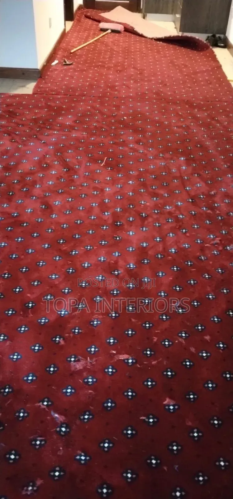 Dotted Maroon Executive Quality Wall to Wall Flooring Office Carpets