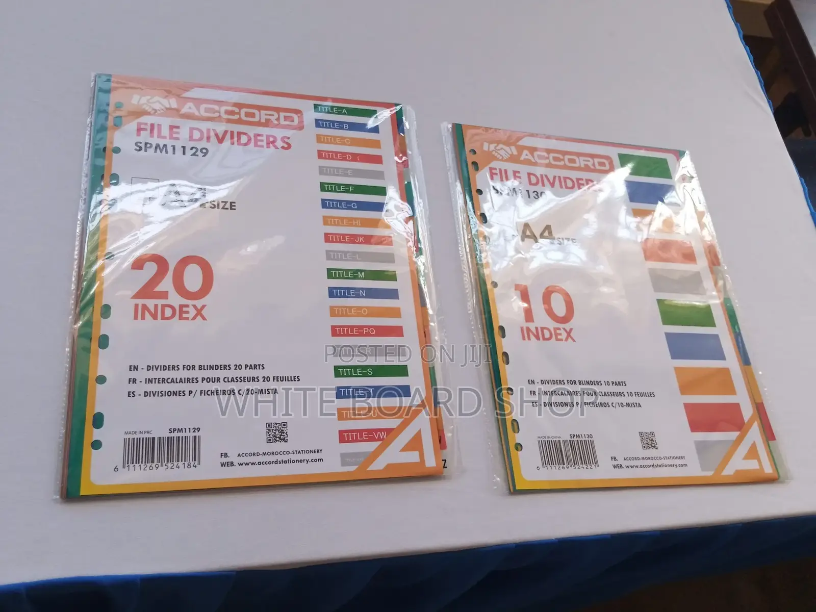 A4 File Dividers – 20 Index Tabs