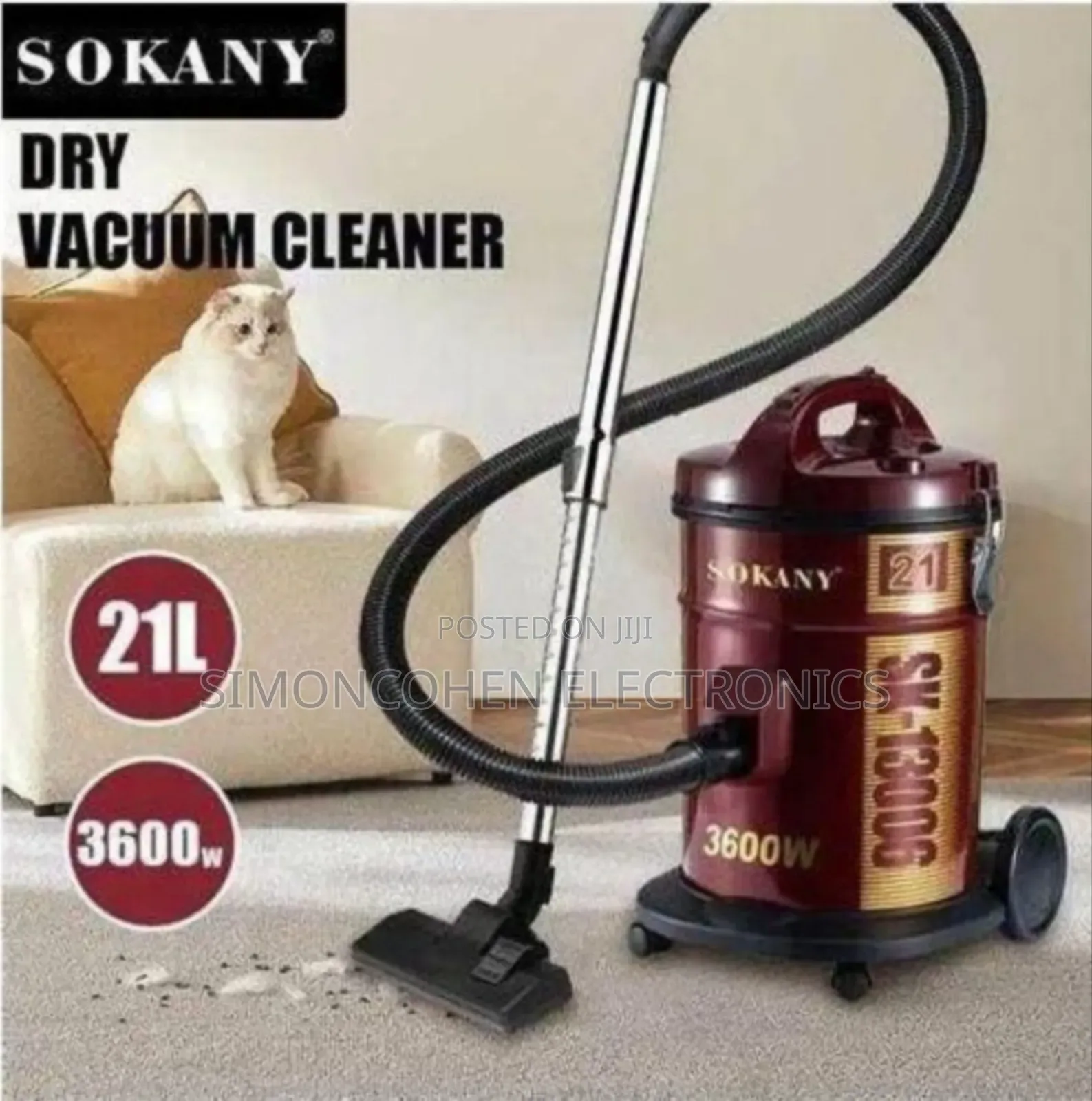 Sokany 21l Dry Vacuum Cleaner