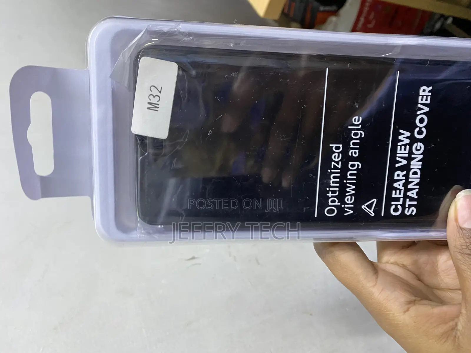Cassiey for Samsung Galaxy M32 5g Clear View Leather Flip Case
