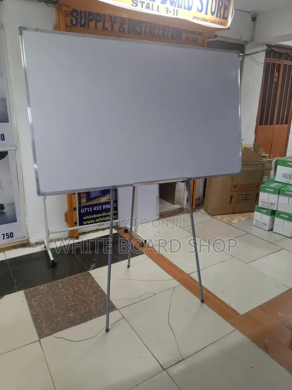 Magnetic White Board (6ft X 4ft) With Heavy Duty Tripod Stand