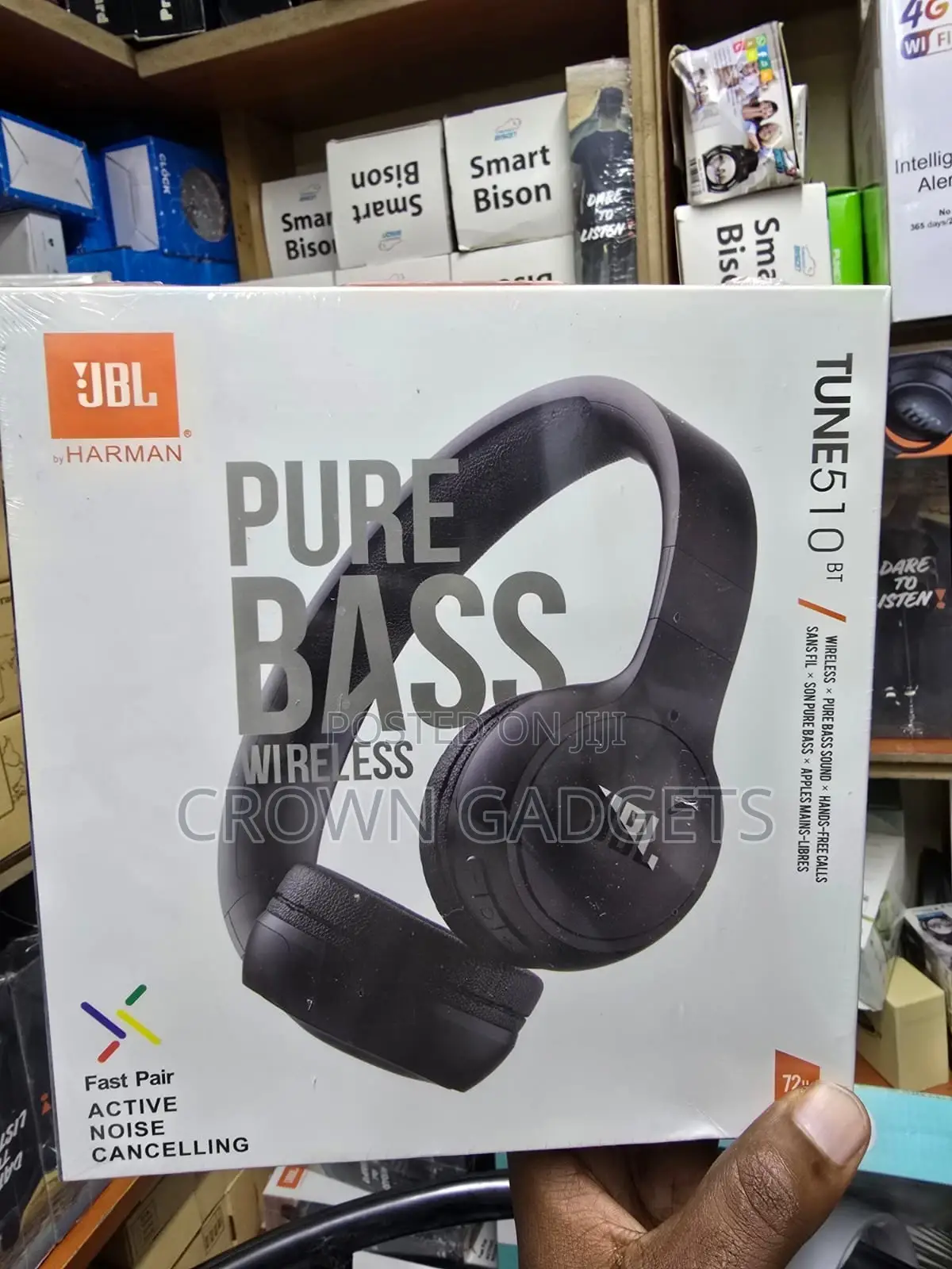 JBL Pure Bass Sound Over-Ear Headphones Wireless Bluetooth Stereo