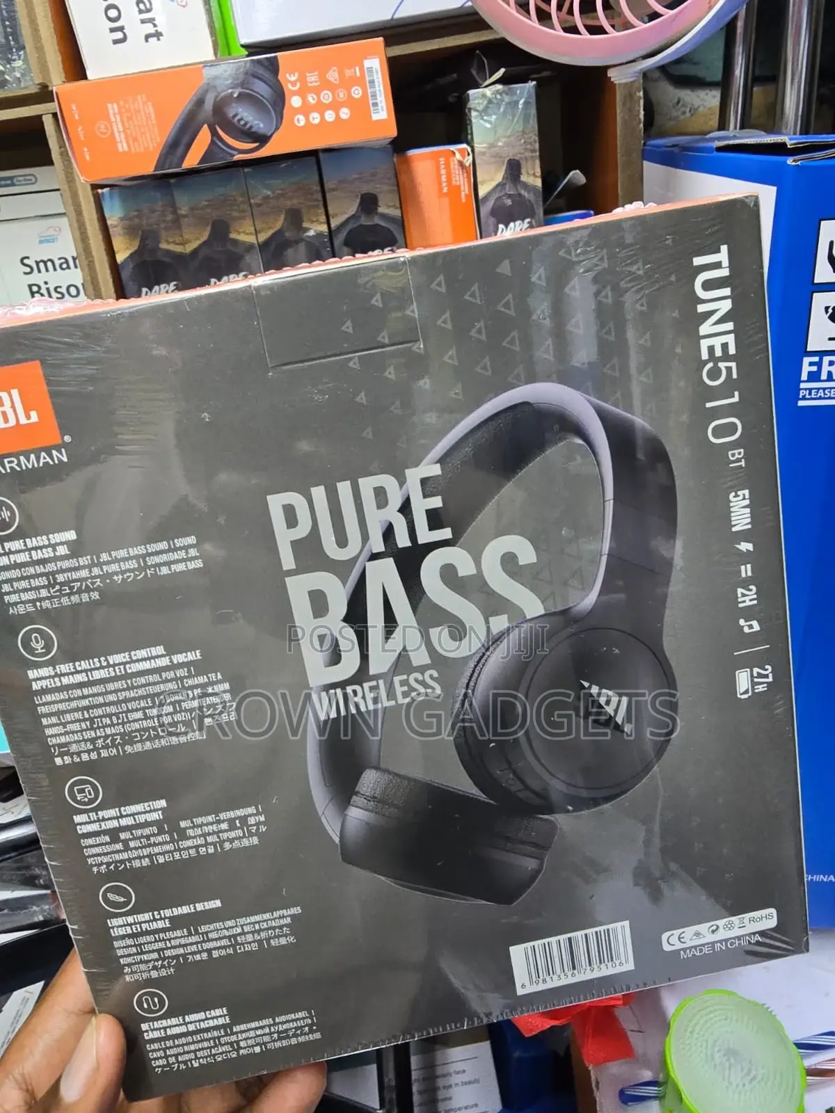 Jbl Over-ear Wireless Headphones Pure Bass High-quality Sound