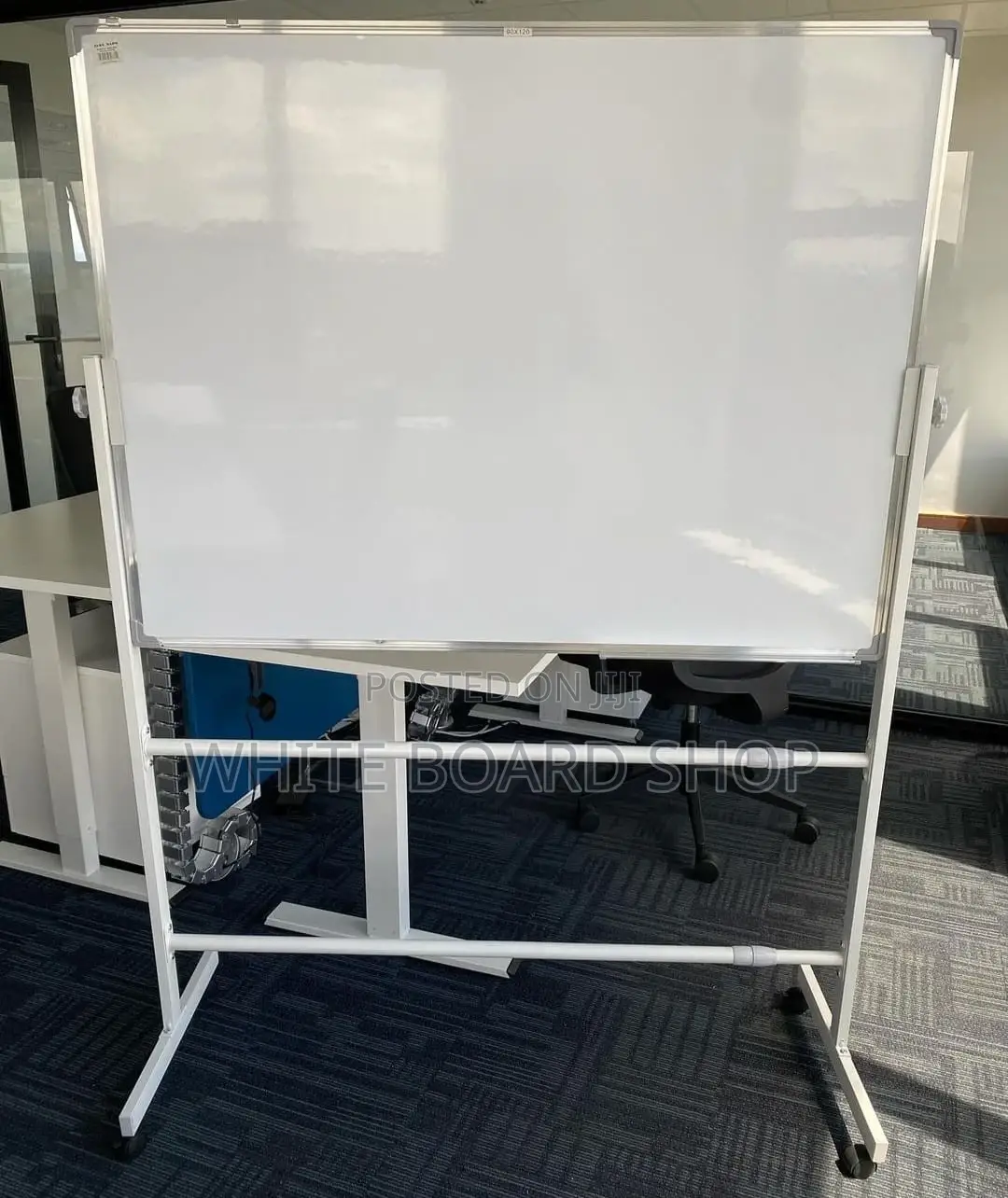 Double-Sided White Board With Movable Stand 120cm X 90cm for Home Use