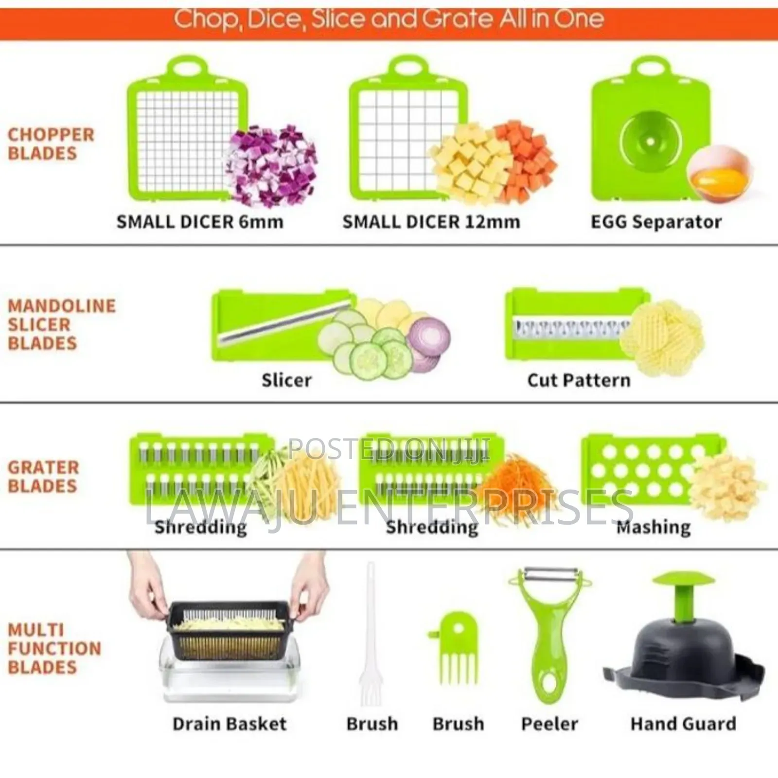 16in1 Multifunctional Vegetable Cutter