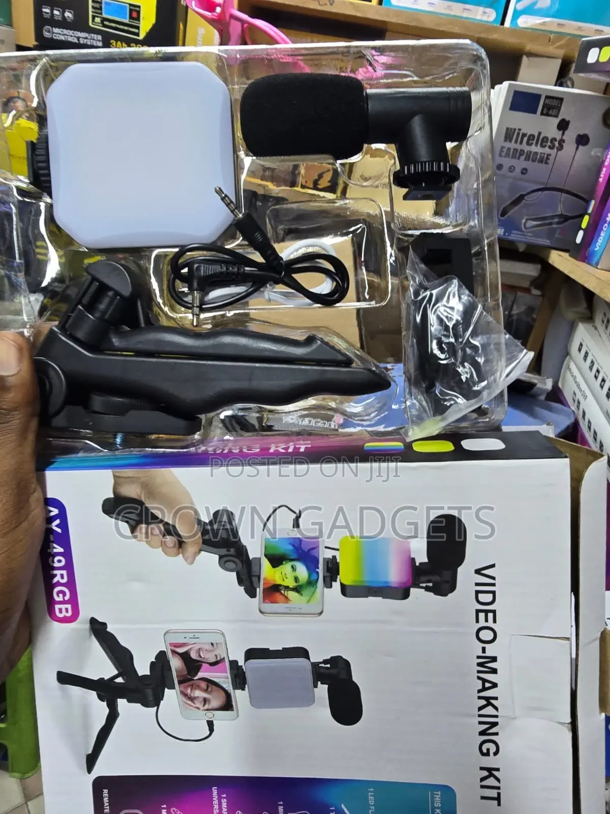 RGB Led Video Kit With Tripod, Microphone Phone Holder