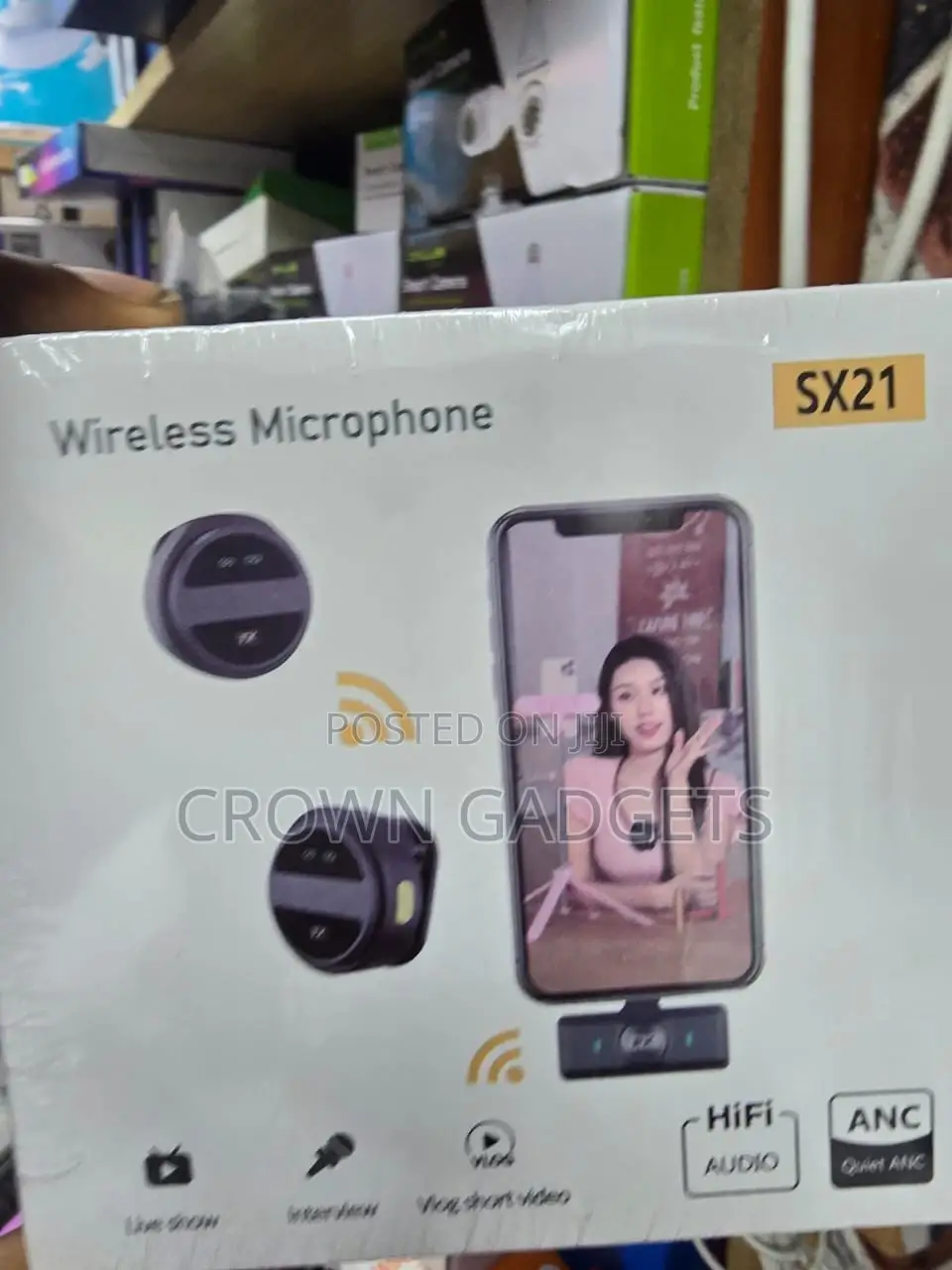 Sx21 2.4g Lavalier Mic For Smartphone, Camera Vlog